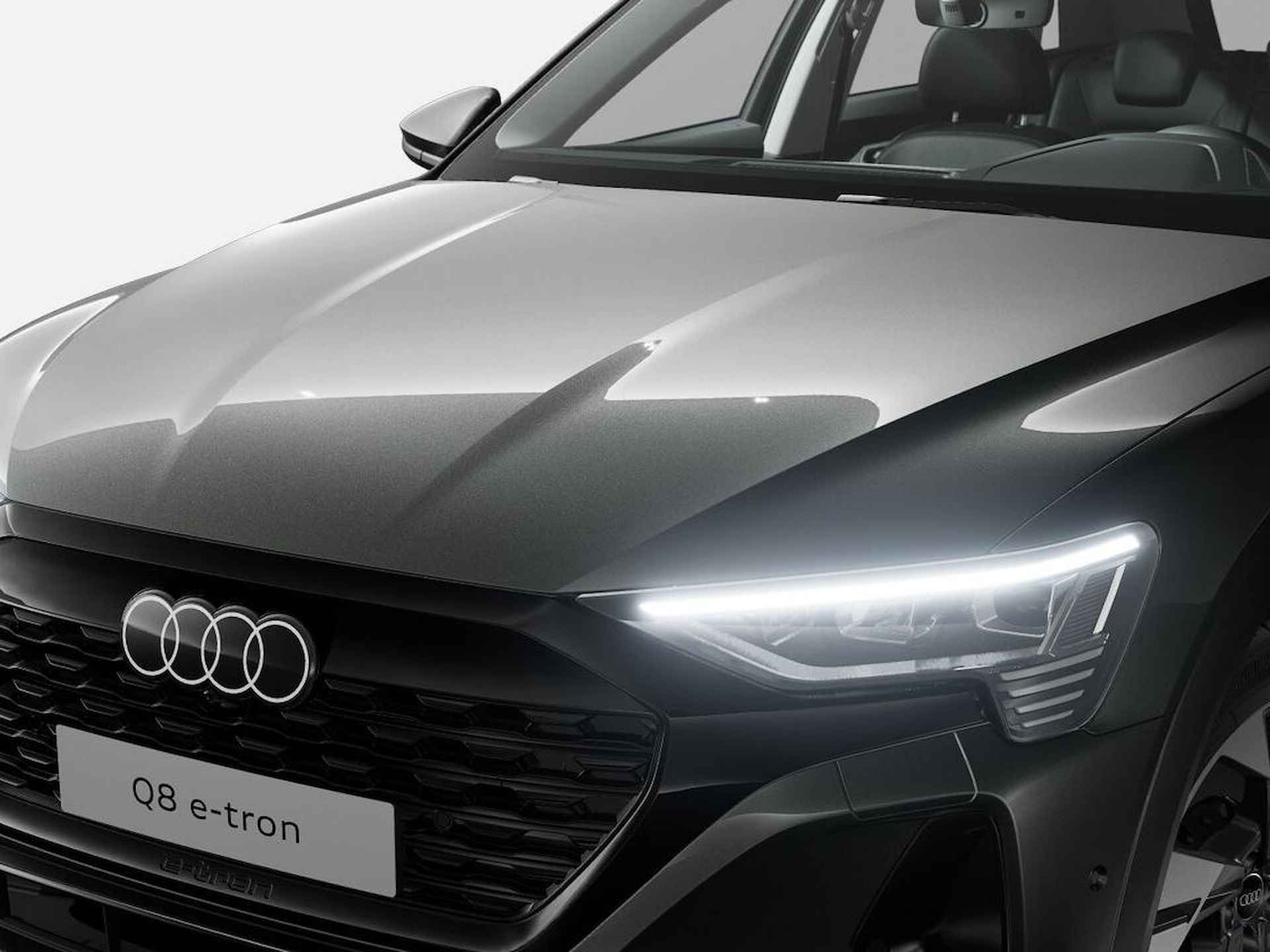 Audi Q8 e-tron 55 quattro Advanced Edition 408 PK · MEGA Sale · Singleframe-projectielicht · Optiekpakket zwart · 20" LM Velgen - 5/8