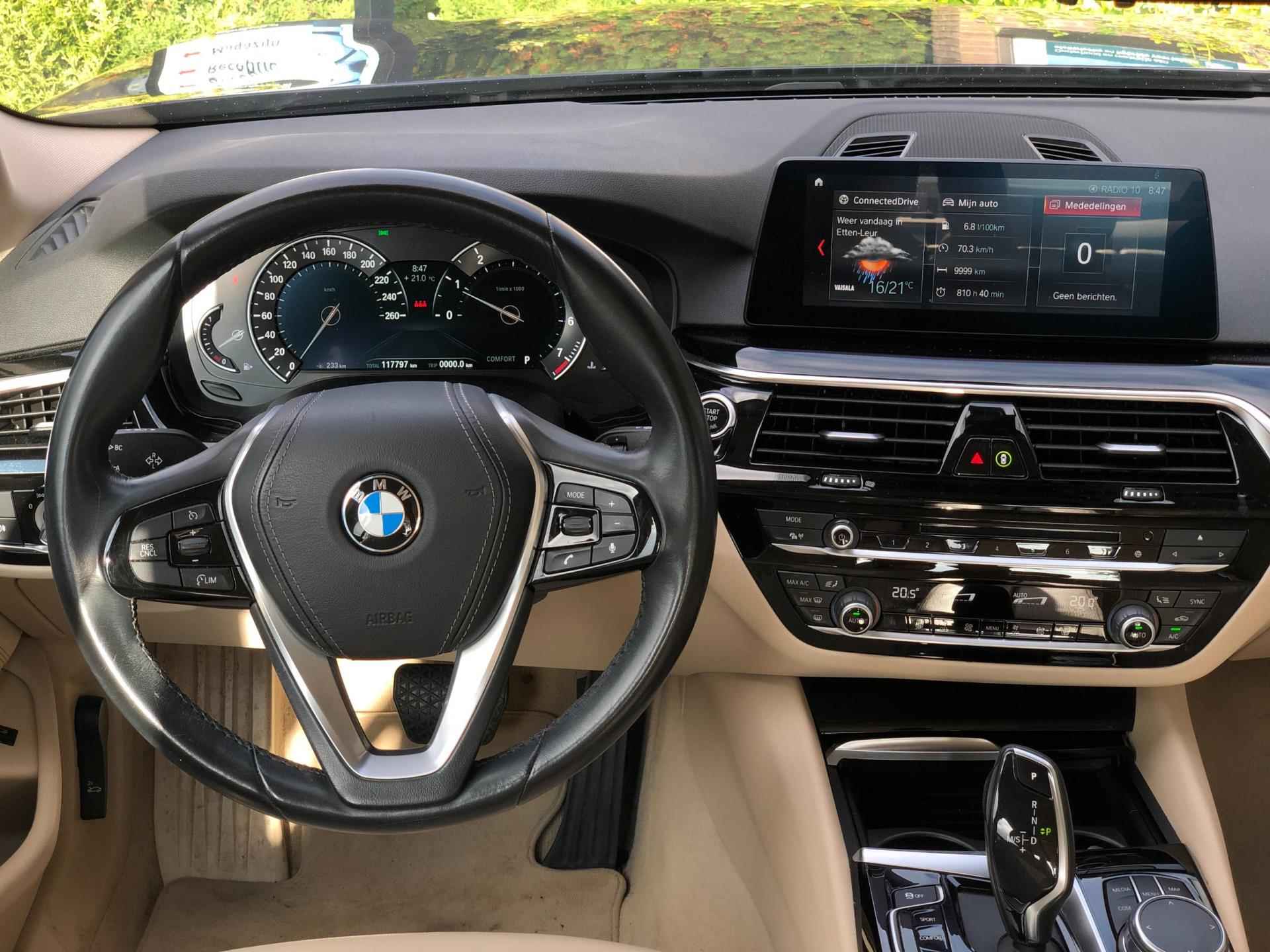 BMW 5-serie 520i Corporate Lease High Executive | Navi, Leder, Cruise, Airco, Stoel vrw. | NAP | - 12/41