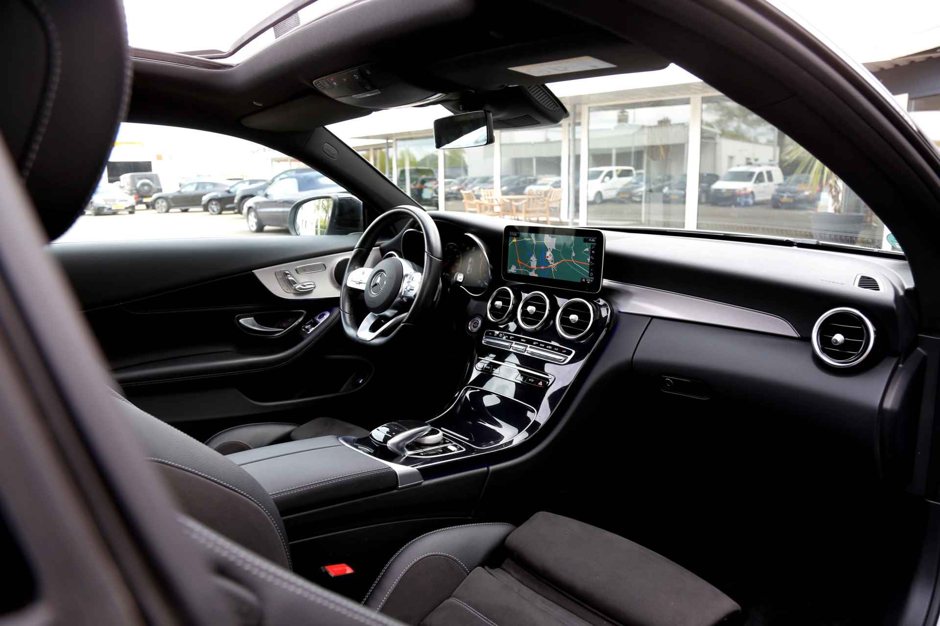 Mercedes-Benz C-Klasse Coupé 180 AMG 9-G Aut.*Perfect MB Onderh.*1ste Eig!*Pano/Sfeerverl./Virtual Cockpit/Diamond grille/LED Koplampen/ACC/Apple Carpl - 7/62