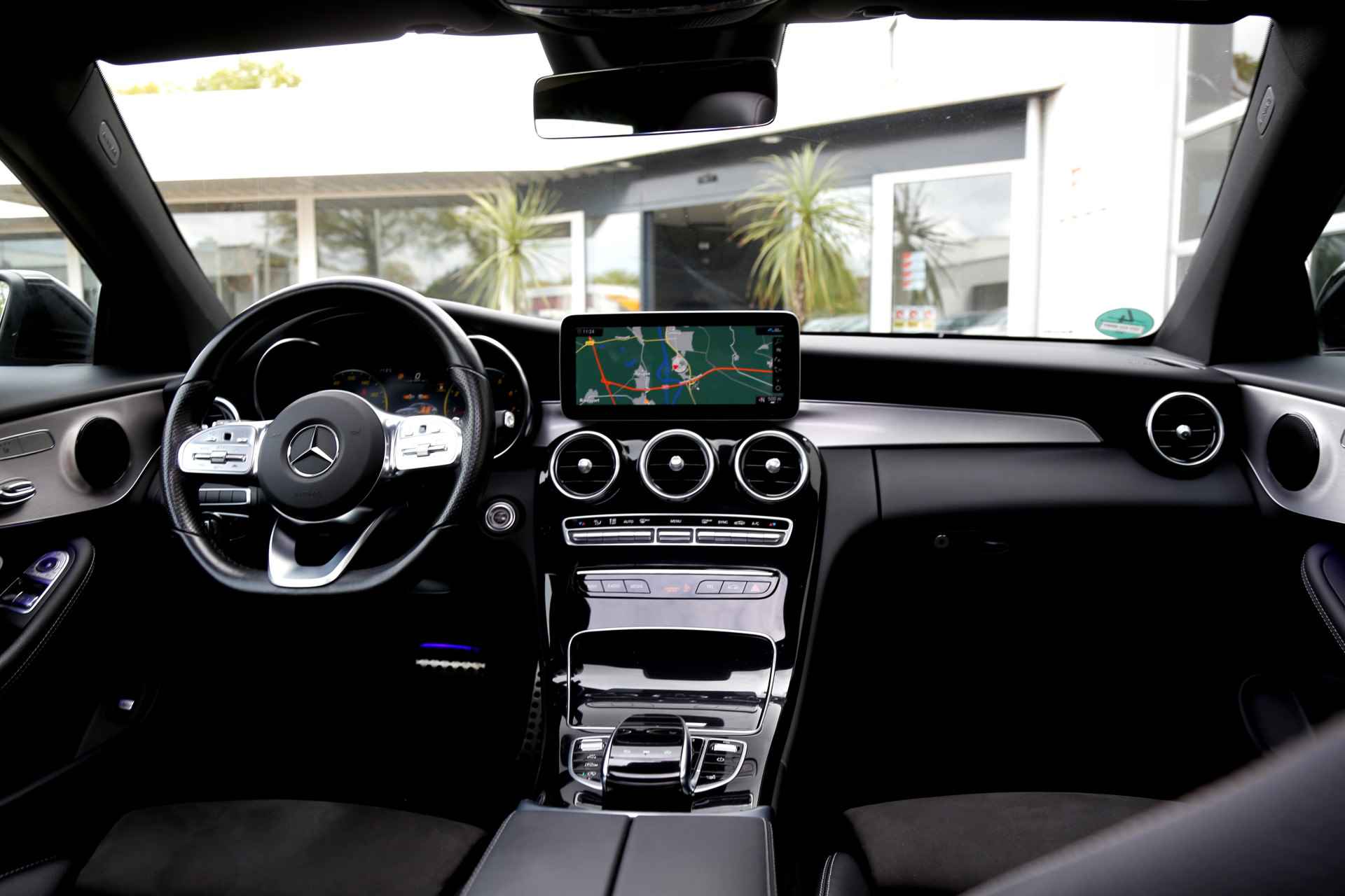 Mercedes-Benz C-Klasse Coupé 180 AMG 9-G Aut.*Perfect MB Onderh.*1ste Eig!*Pano/Sfeerverl./Virtual Cockpit/Diamond grille/LED Koplampen/ACC/Apple Carpl - 46/62