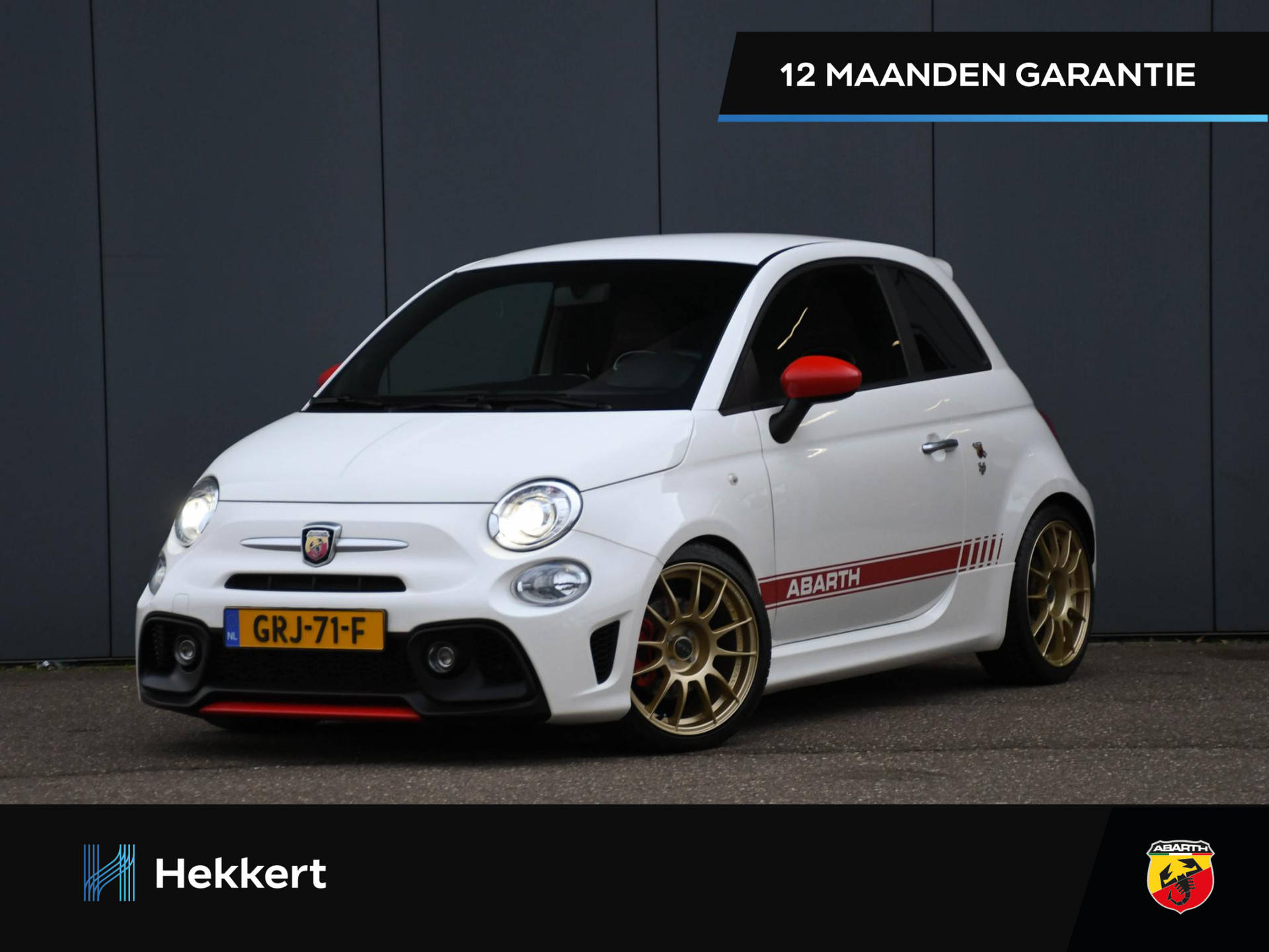 Fiat 500 Abarth 595 Turismo 1.4 T-Jet 165pk COGNAC LEDER | PDC ACHTER | NAVI | APPLE-CARPLAY | DAB | 17'' MAK VELGEN