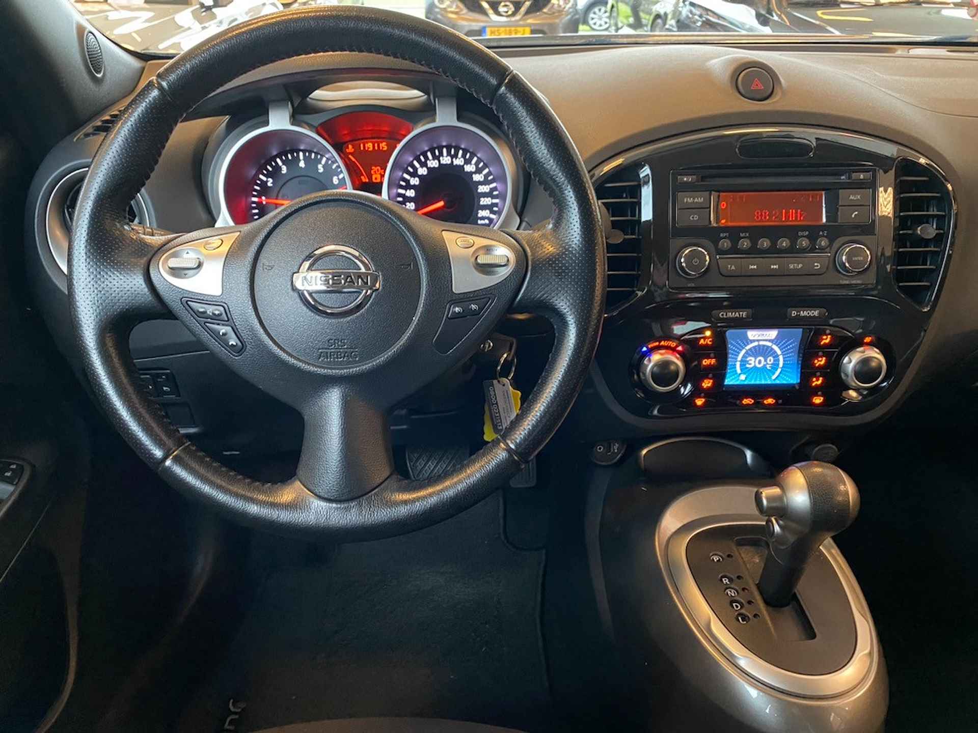 Nissan Juke 1.6 Acenta,Automaat,Climate&Cruiscontrol,Trekhaak,Bleutooth met Spraakbediening,Elektrischpakket,Aux Usb Aansluiting,17 Inch Lmv - 12/26