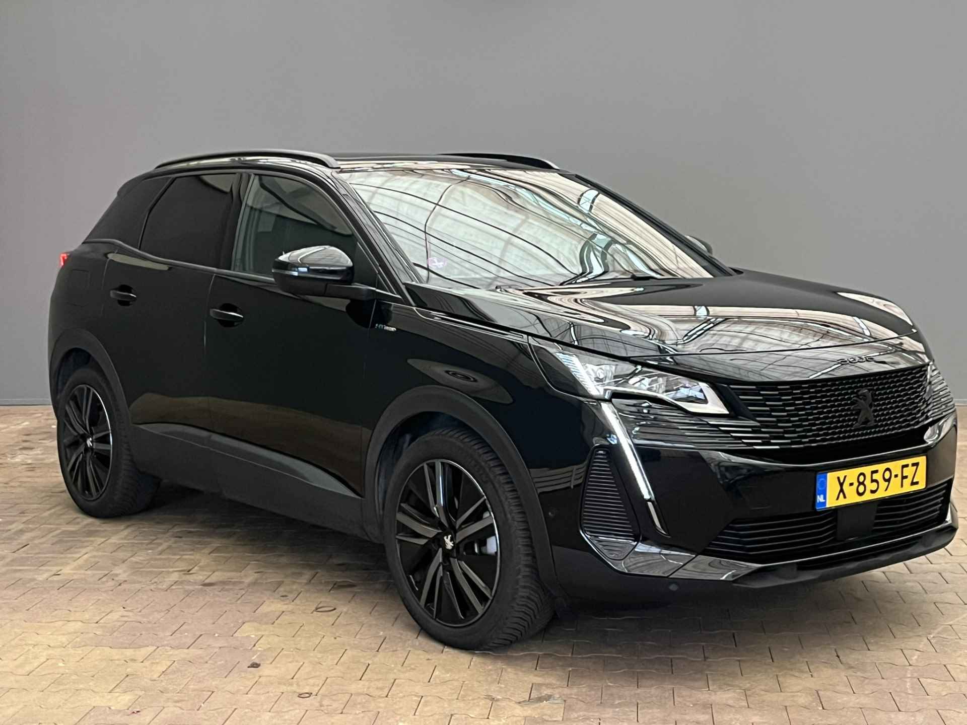 Peugeot 3008 1.6 HYbrid 225 GT | Black Pack | Panoramadak | Keyless | Elek.Klep | Camera | Adaptieve cruise | Clima | Dode hoek | DAB+ | Leder/Stof | 19'' Lichtmetaal | Getint glas | Carplay | 2023 | 23.300KM! | - 39/40