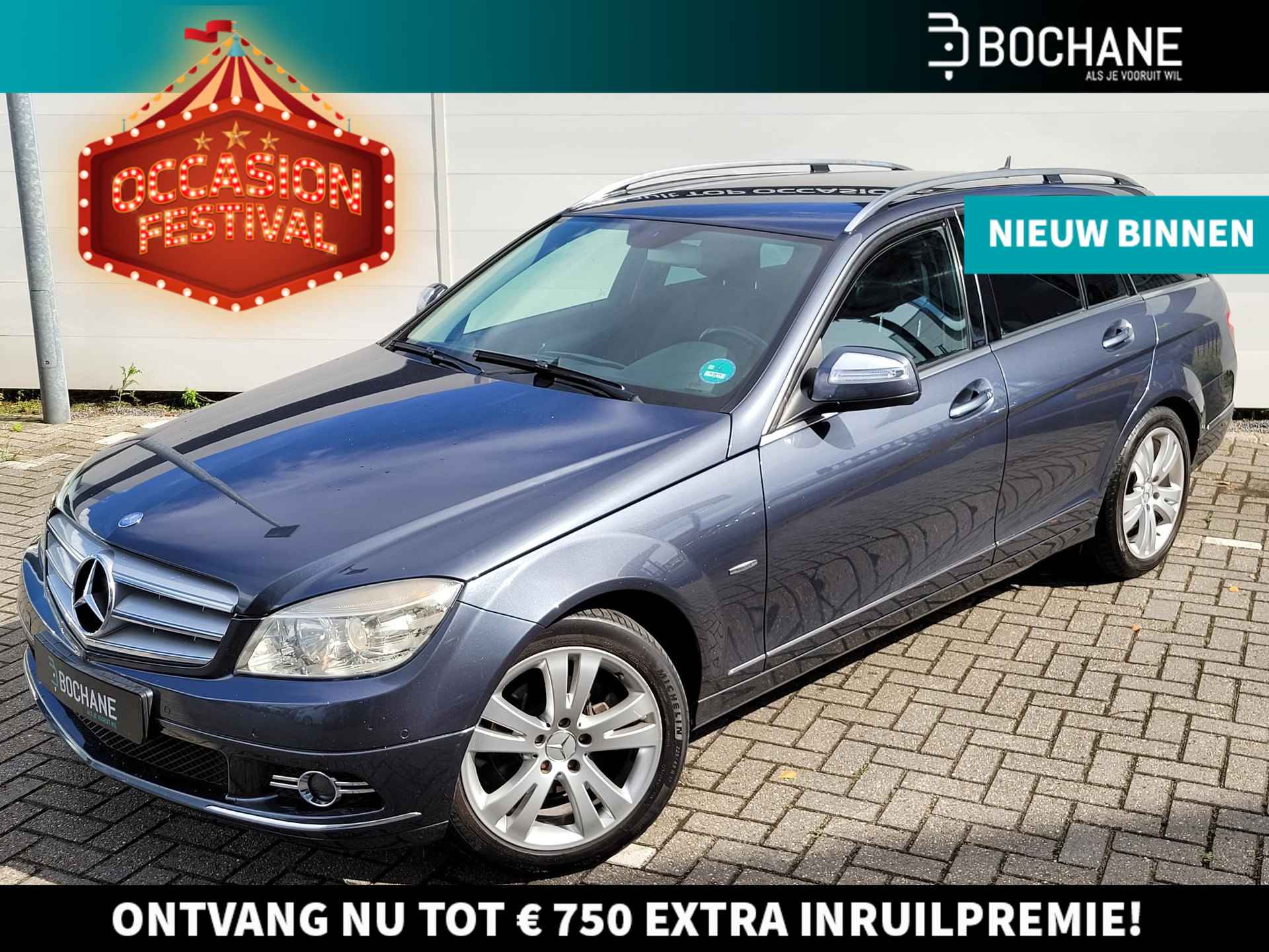 Mercedes-Benz C-klasse Estate 180 K Business Class Avantgarde | Youngtimer! | Navigatie | Parkeersensoren V+A | Cruise | Clima | Half Leder | Trekhaak - 1/34