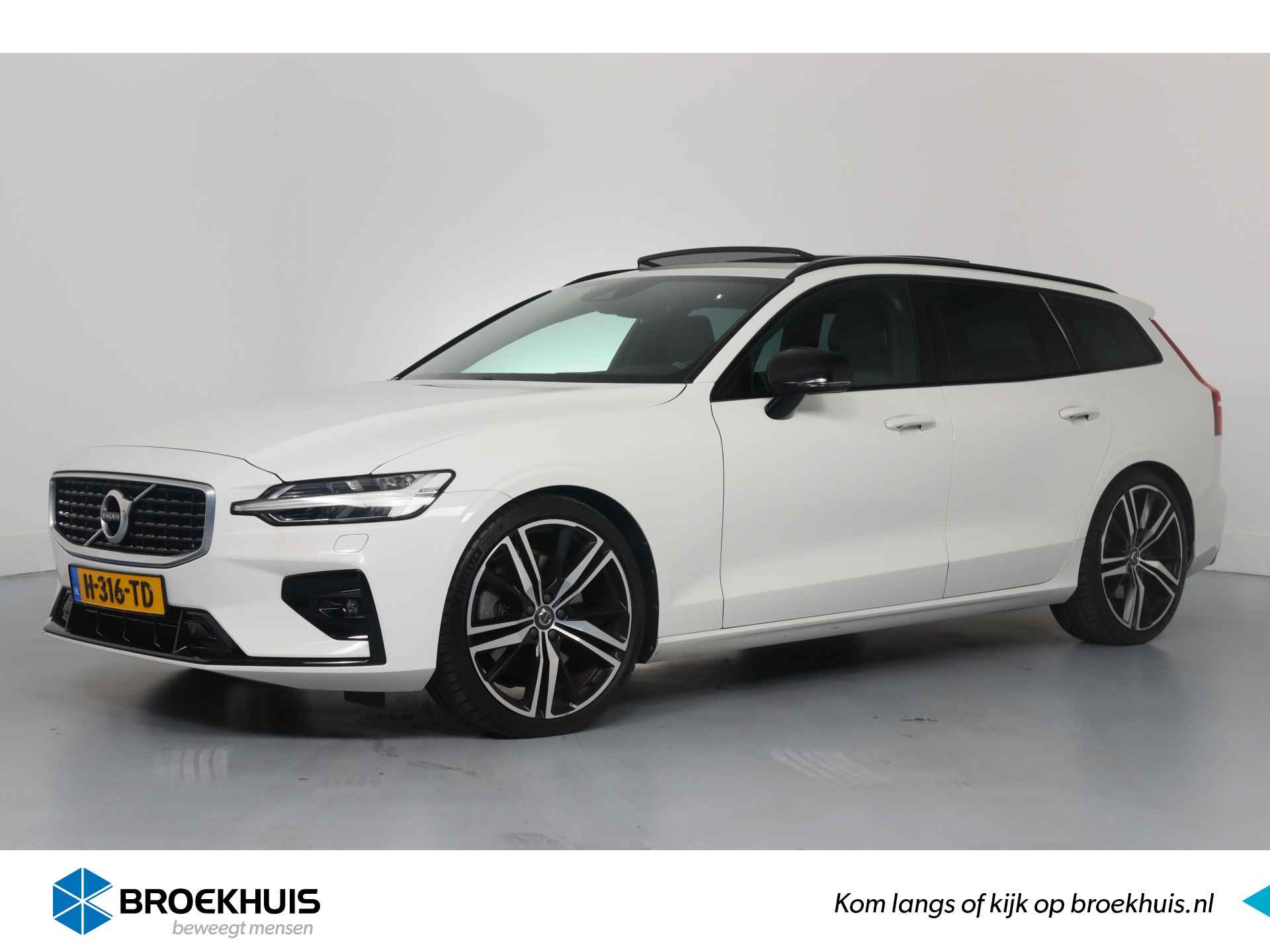 Volvo V60 2.0 T5 R-Design | Dealer Onderhouden! | Open Dak | Trekhaak | Harman/Kardon | Leder | LED | Keyless | Memory Zetels | Clima | Na - 1/35