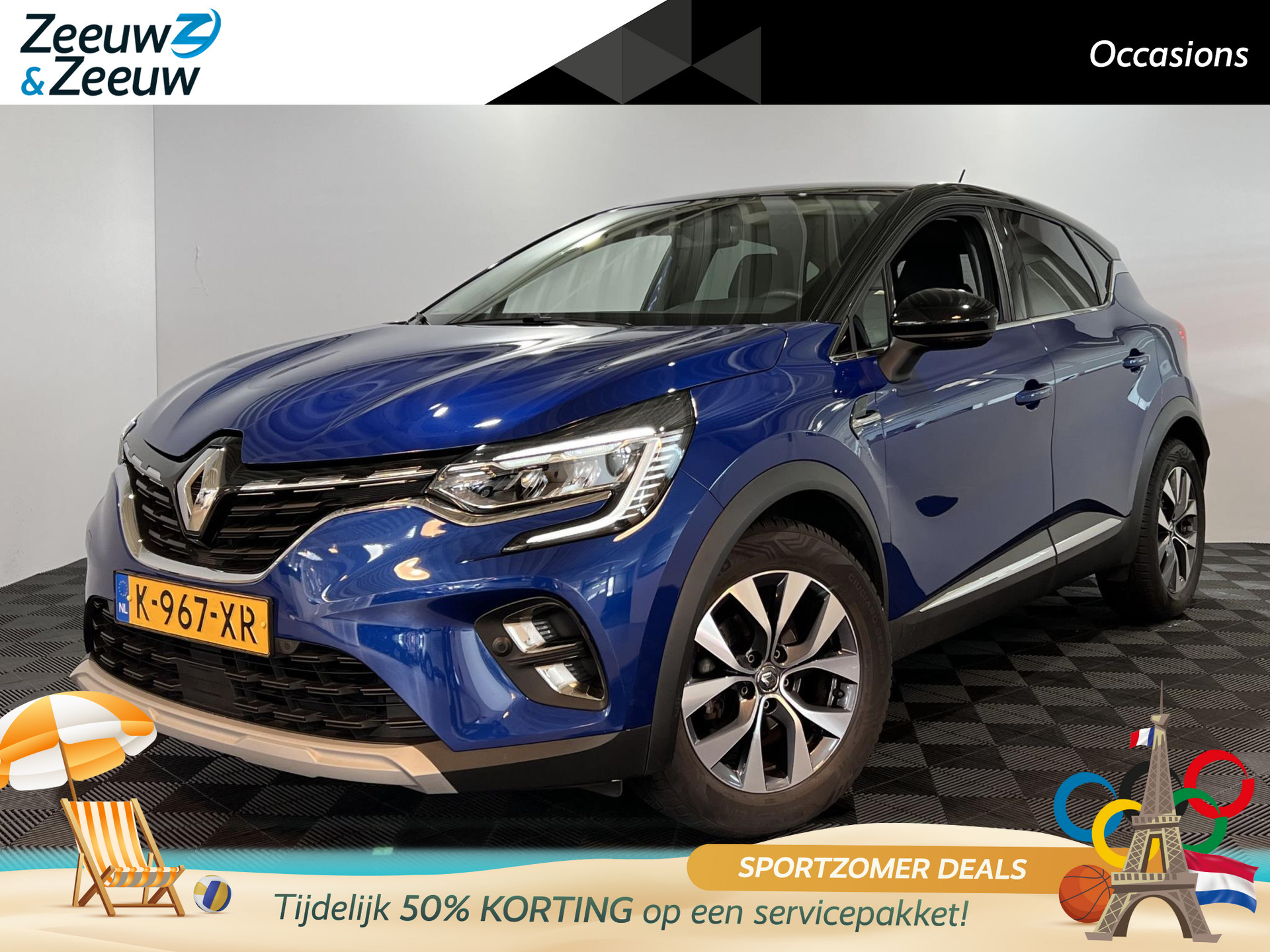 Renault Captur 1.0 - 100PK TCe Bi-Fuel Intens | Navi | Lederen bekleding | Stoelverwarming | Cruise control | Climate Control | Parkeersensoren | Camera | Apple Carplay / Android Auto |