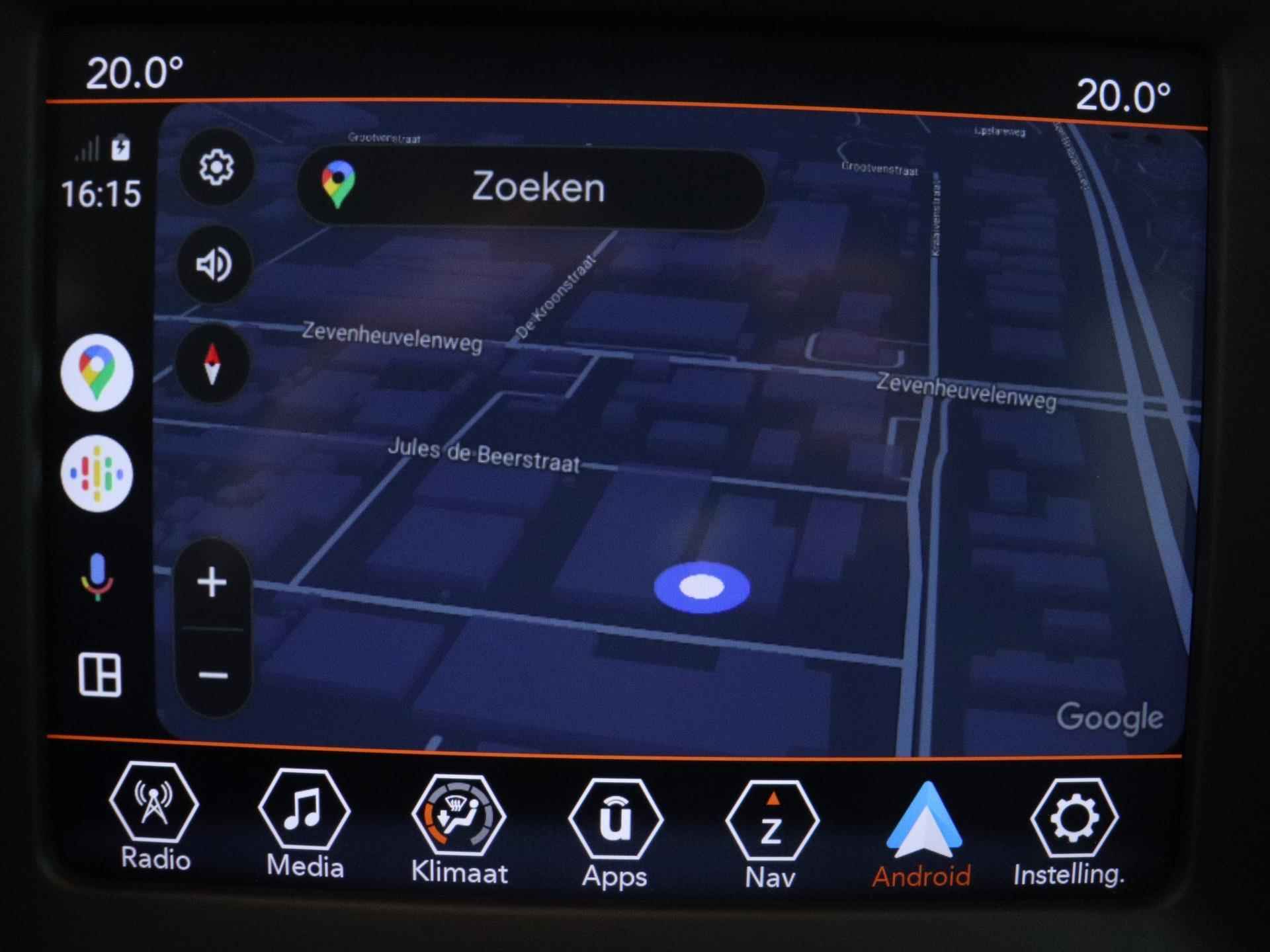 Jeep Renegade e-Hybrid Upland 130pk Automaat | Navigatie | Camera | Dodehoek Detectie | Adaptieve Cruise Control | Voorstoelen/ Stuur Verwarmd - 35/38