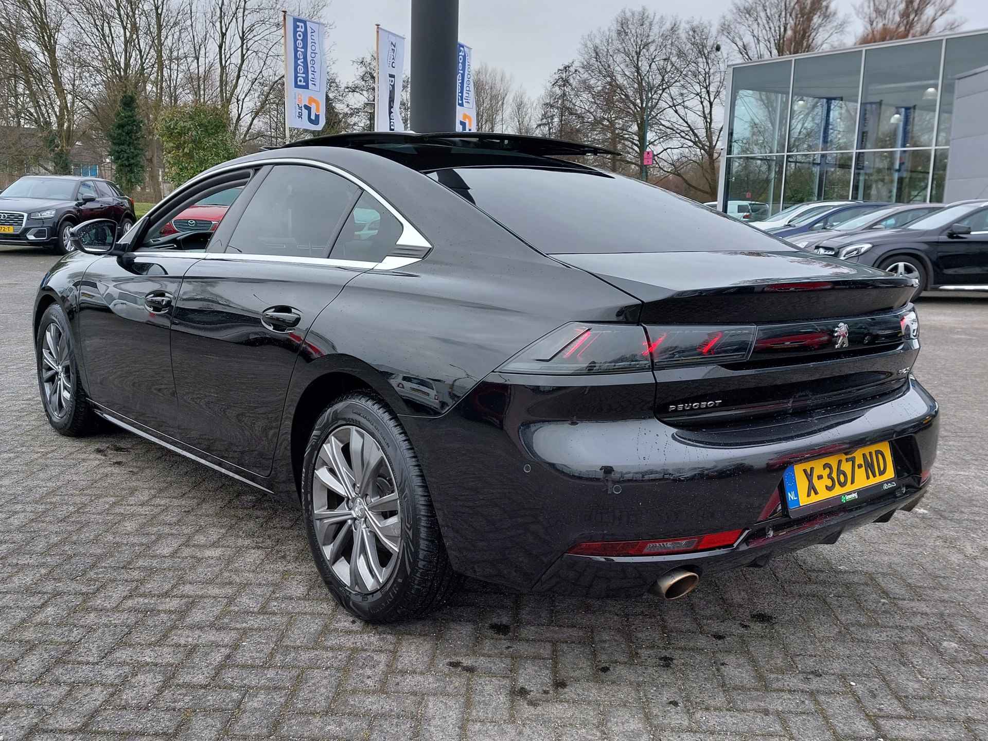 Peugeot 508 1.6 PureTech 181pk Automaat Allure | Navi | Apple Carplay+Android Auto | Clima | Adap.Cruise | Leder+Verwarmd | Panorama Schuifdak | Keyless Entry | Led Koplampen | Dodehoek+Rijstrooksensor - 5/43