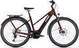 CUBE Touring Hybrid EXC 625 trapeze Red/white 46cm XS 2023