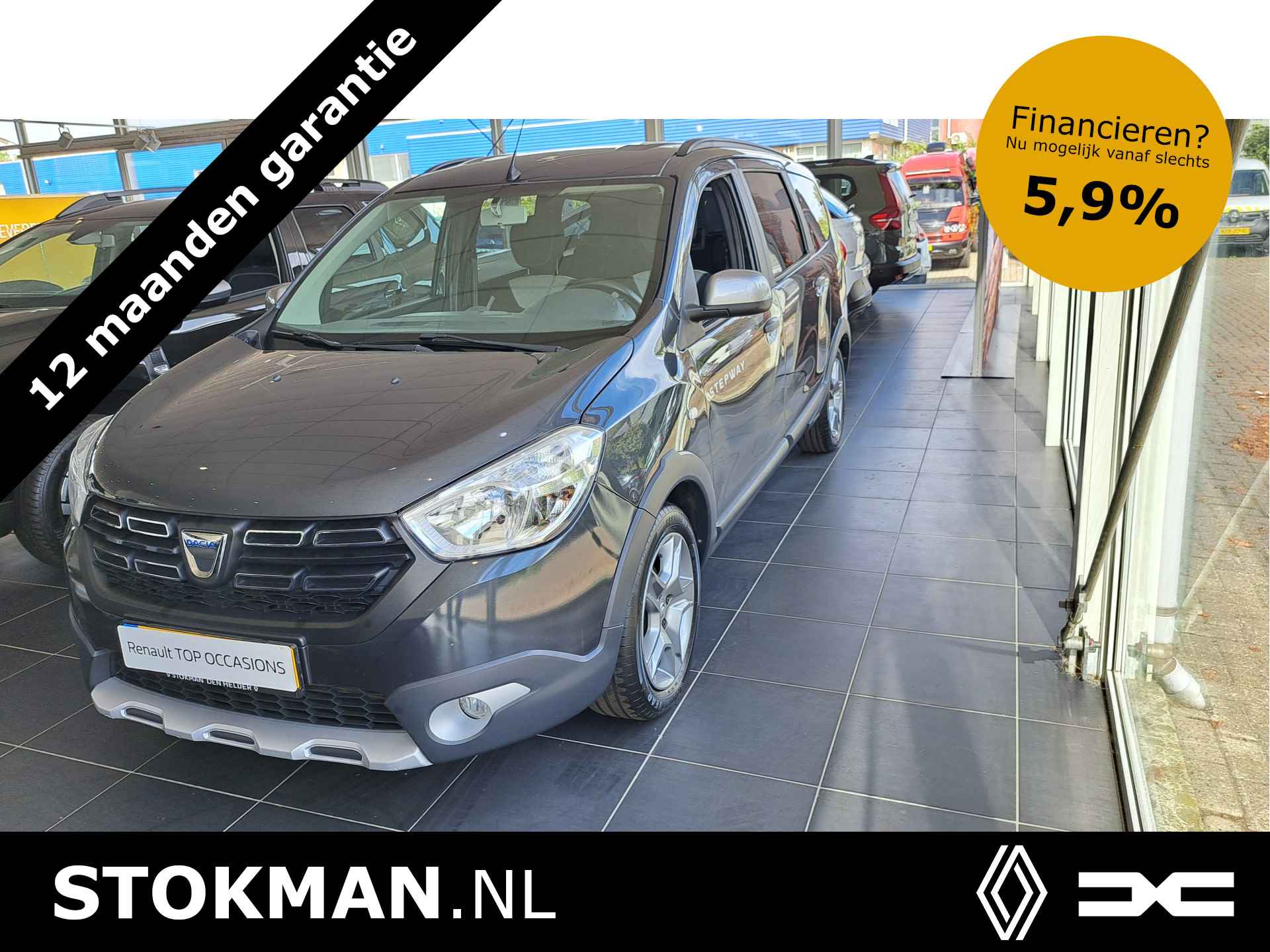 Dacia Lodgy 1.6 SCe 110 pk Bi-Fuel Stepway 7p. | Navigatie | Airco | Cruise | parkeersensoren achter | incl. Bovag rijklaarpakket met 12 maanden garantie | - 1/26