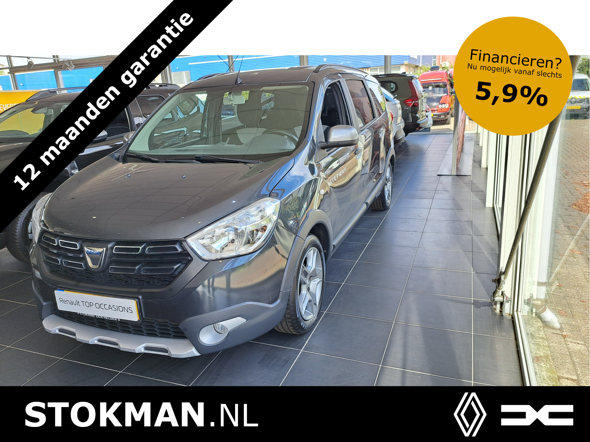 Dacia Lodgy 1.6 SCe 110 pk Bi-Fuel Stepway 7p. | Navigatie | Airco | Cruise | parkeersensoren achter | incl. Bovag rijklaarpakket met 12 maanden garantie |