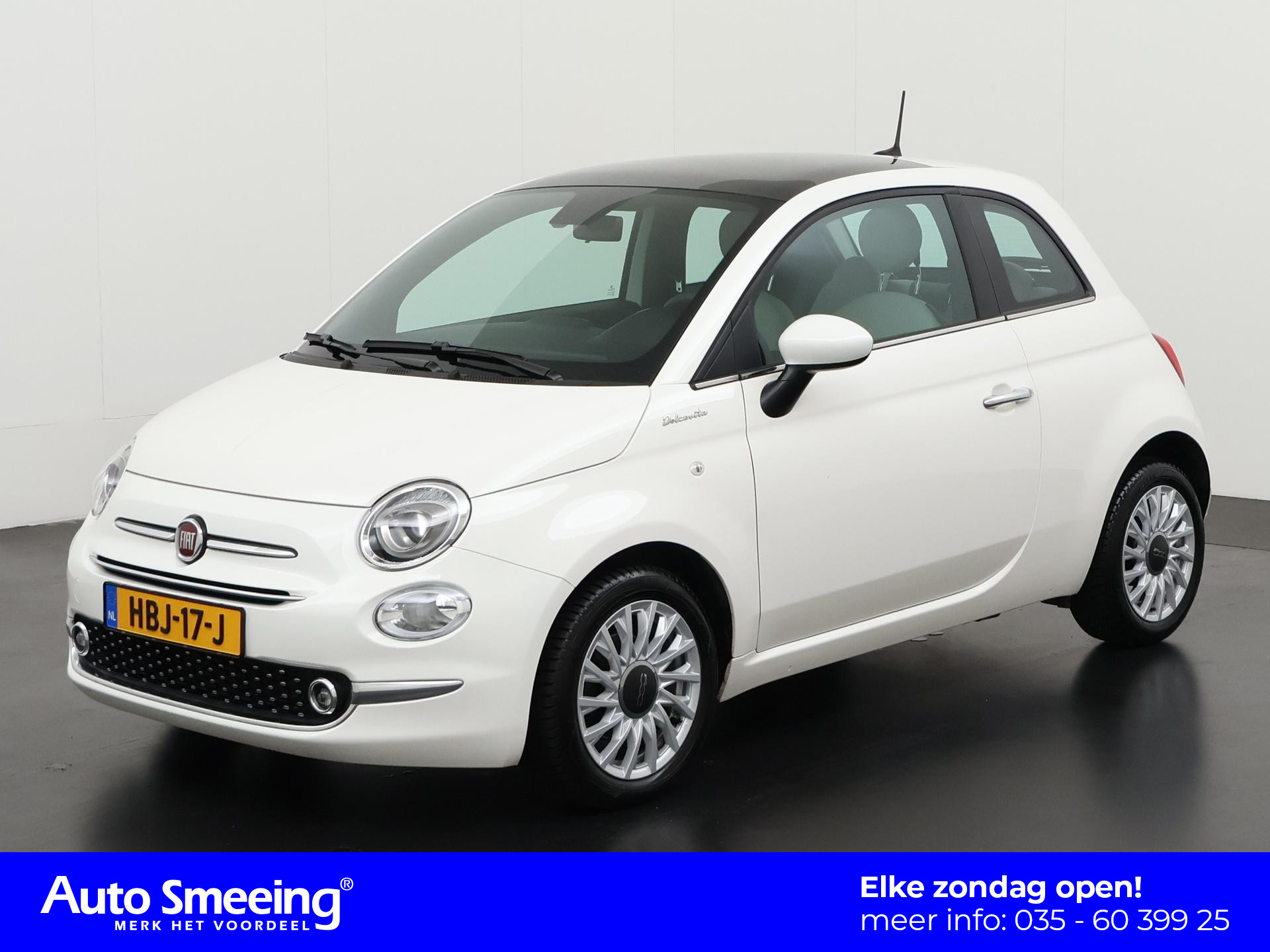 Fiat 500 1.0 Hybrid Dolcevita | Panoramadak | Apple/Android Carplay | Parkeersensor | Zondag Open!