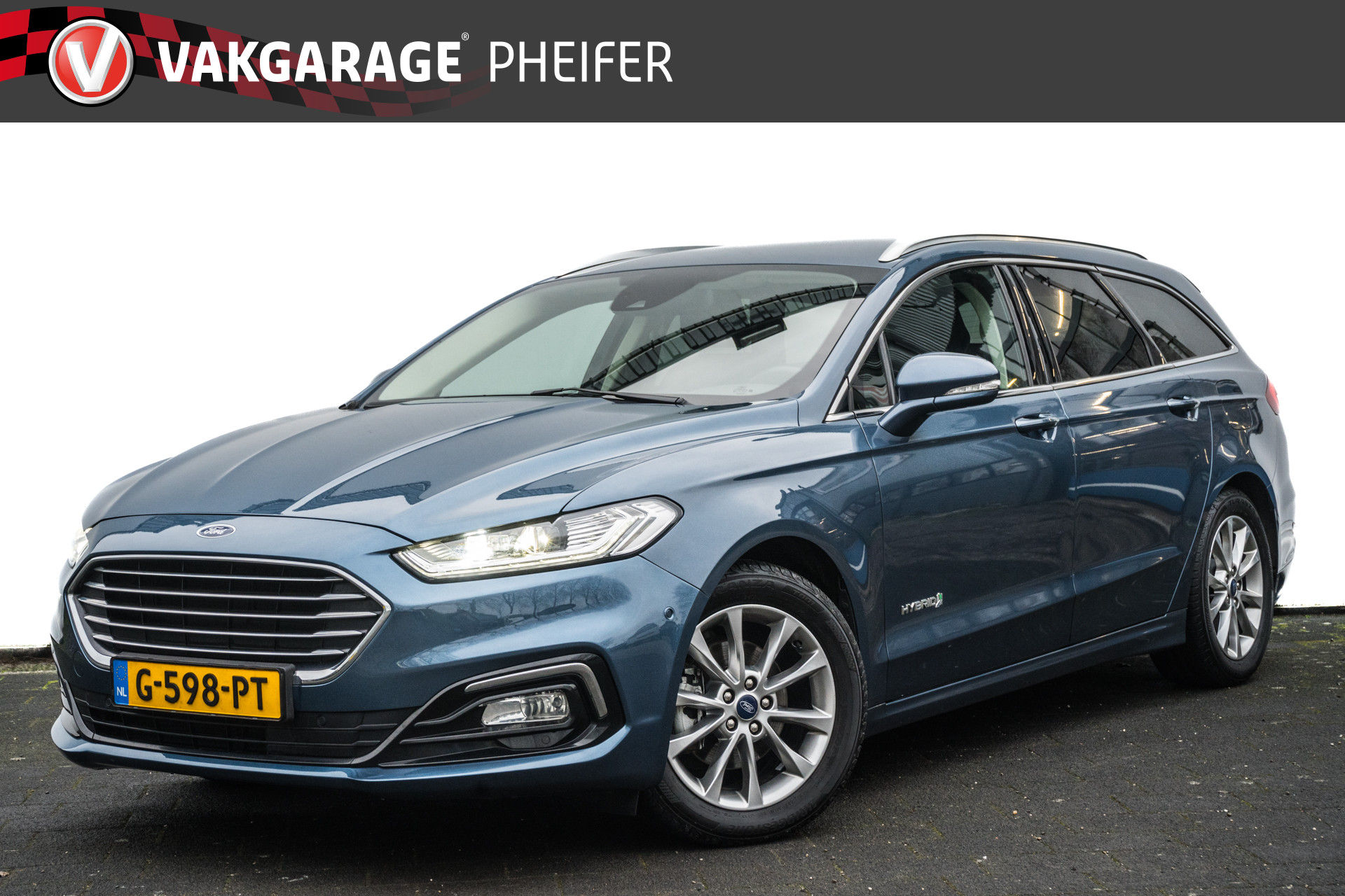 Ford Mondeo Wagon 2.0 IVCT 187pk HEV Titanium Lederen int./ Stoelverwarming/ Trekhaak/ Camera/ Adapt. cruise