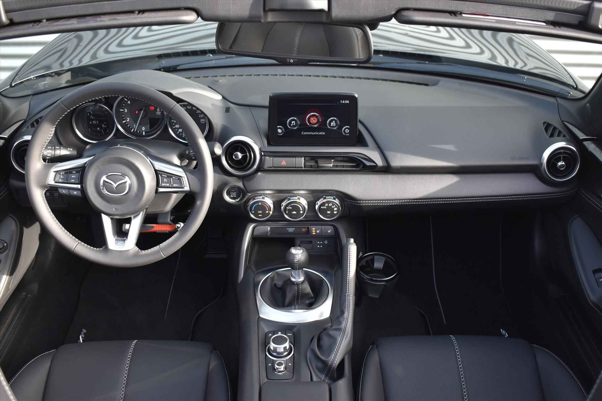 Mazda Mx-5 Roadster 1.5 Skyactiv-G 132pk Exclusive-Line | BOSE | Camera | Leer | Machine grey | Navigatie | LED verlichting - 7/27