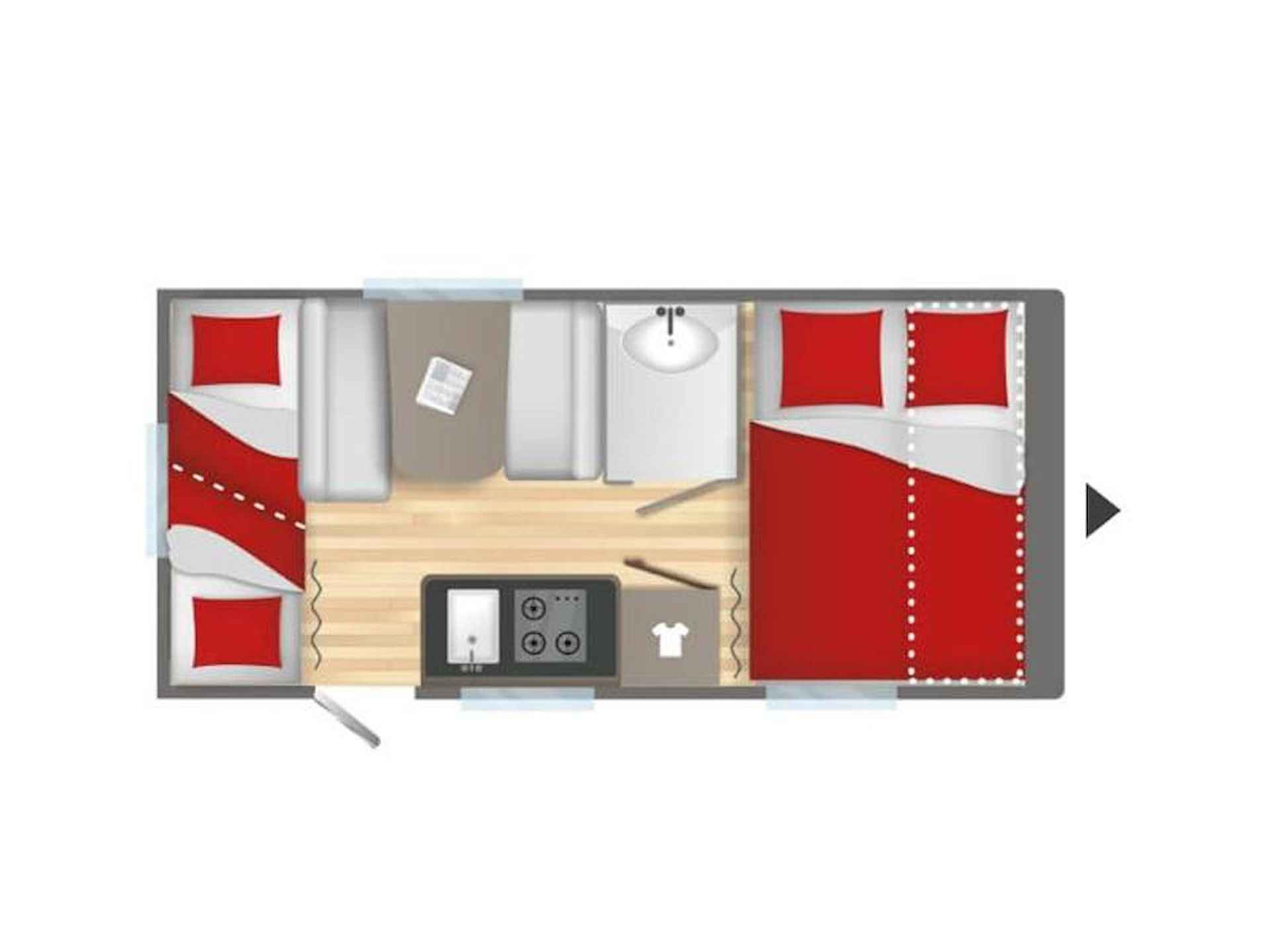 Caravelair Alba 426 Stapelbed | Voortent - 9/25