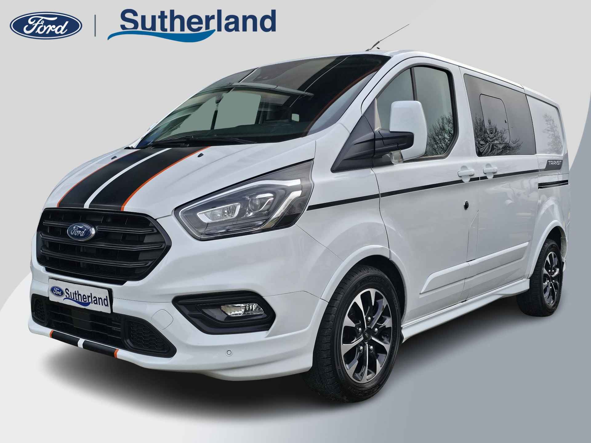 Ford Transit Custom 320 2.0 TDCI L1H1 Sport DC 185pk Automaat | Dubbele Cabine | Marge BTW vrij | Adaptive Cruise Control | Achteruitrijcamera |  Dubbele Schuifdeur incl. privacy glass | Trekhaak