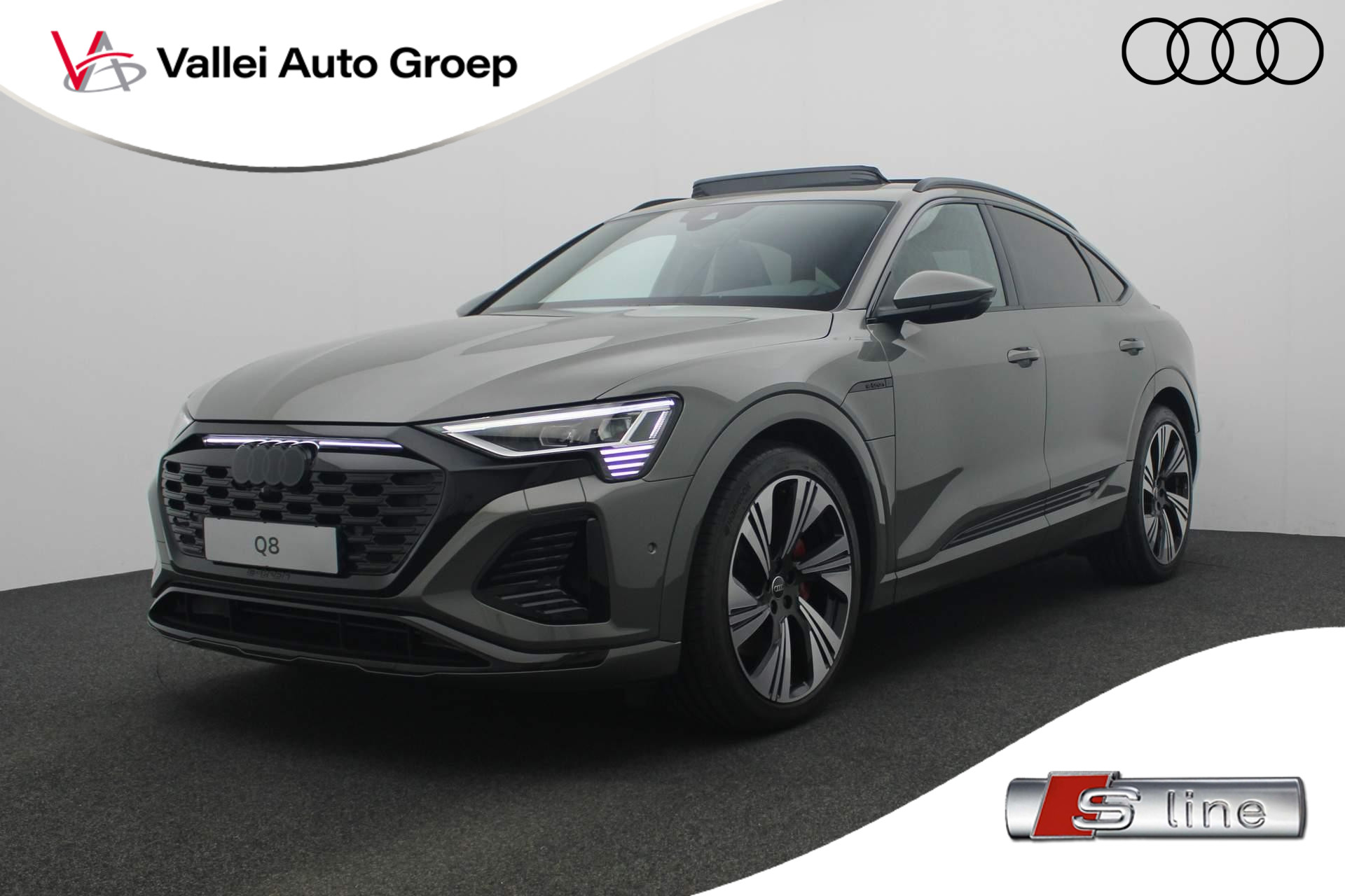 Audi Q8 Sportback e-tron S edition Competition 55 quattro 408pk | Bang & olufsen premium 3d | 22 inch velgen | Leder valcona met s-logo's