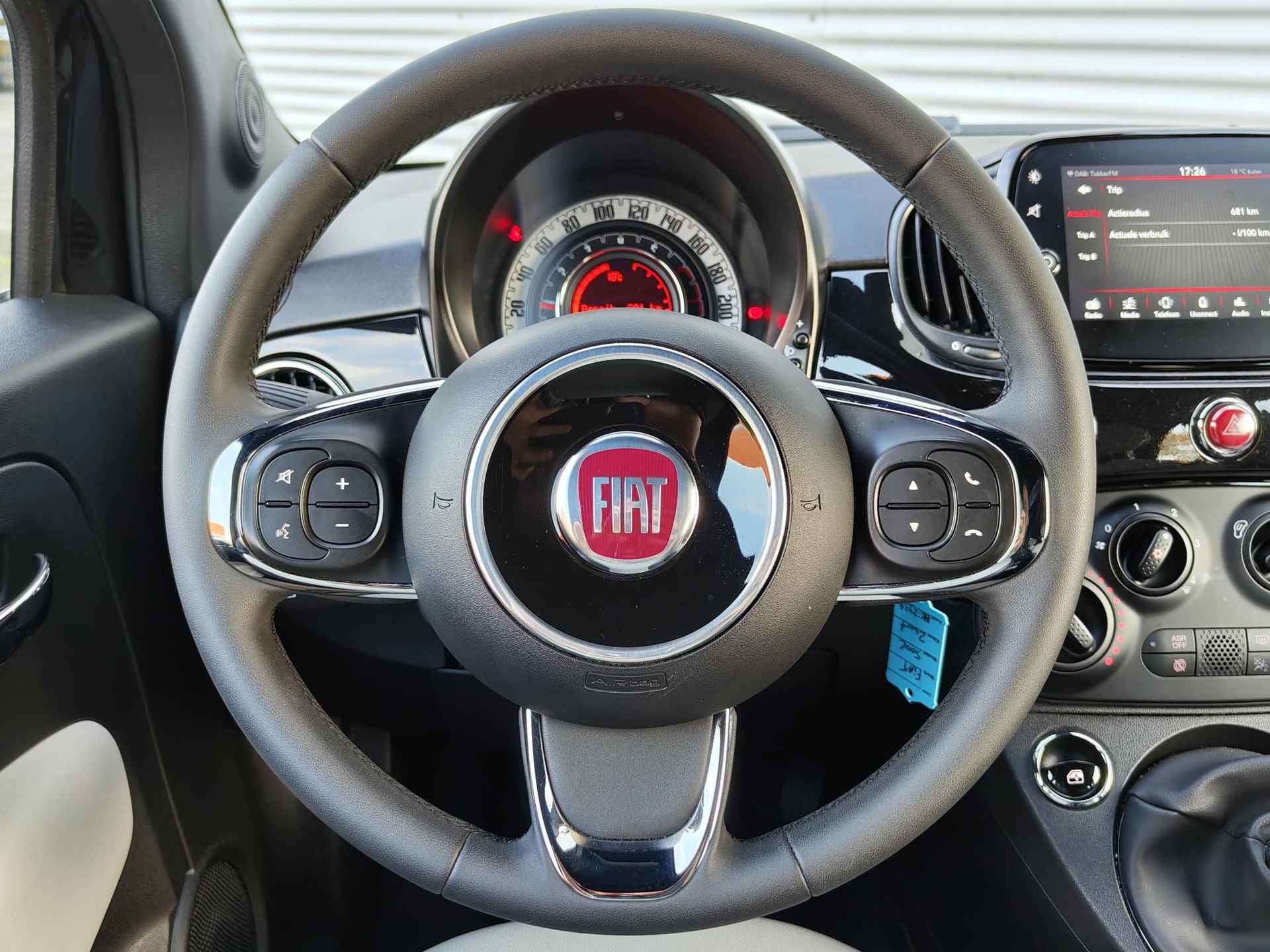 Fiat 500C Cabrio Dolcevita 1.0 GSE Hybrid 70pk H6 | AIRCO | DAB | LM-VELGEN | PARKEERSENSOREN | TOUCHSCREEN | - 25/55