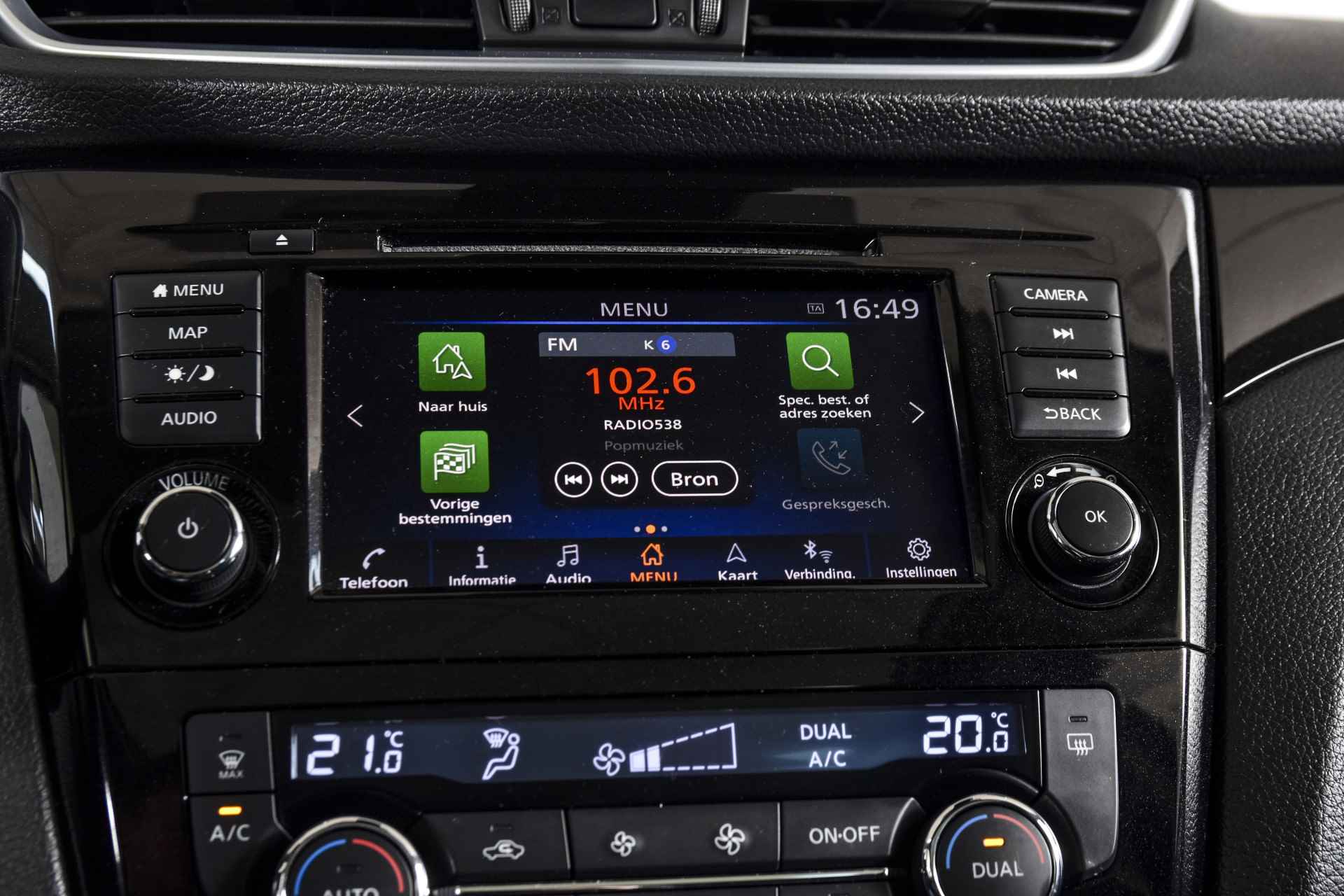 Nissan QASHQAI 1.3 DIG-T 140 PK N-Connecta | Pano | Cruise | Stoel.verw. | 360 Camera | PDC | NAV + App Connect | DAB | Auto.Airco | LM 18'' | - 16/54