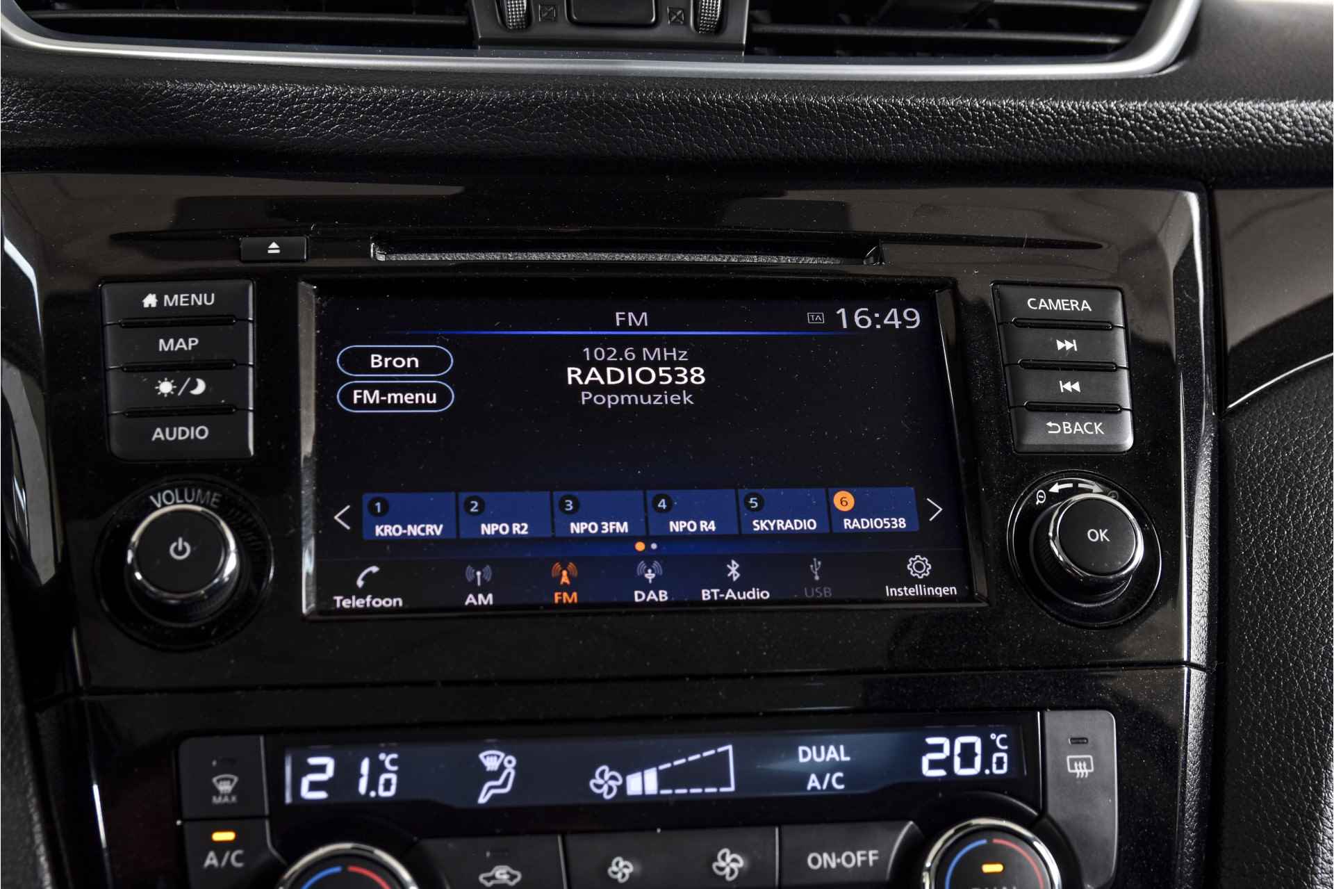 Nissan QASHQAI 1.3 DIG-T 140 PK N-Connecta | Pano | Cruise | Stoel.verw. | 360 Camera | PDC | NAV + App Connect | DAB | Auto.Airco | LM 18'' | - 17/54