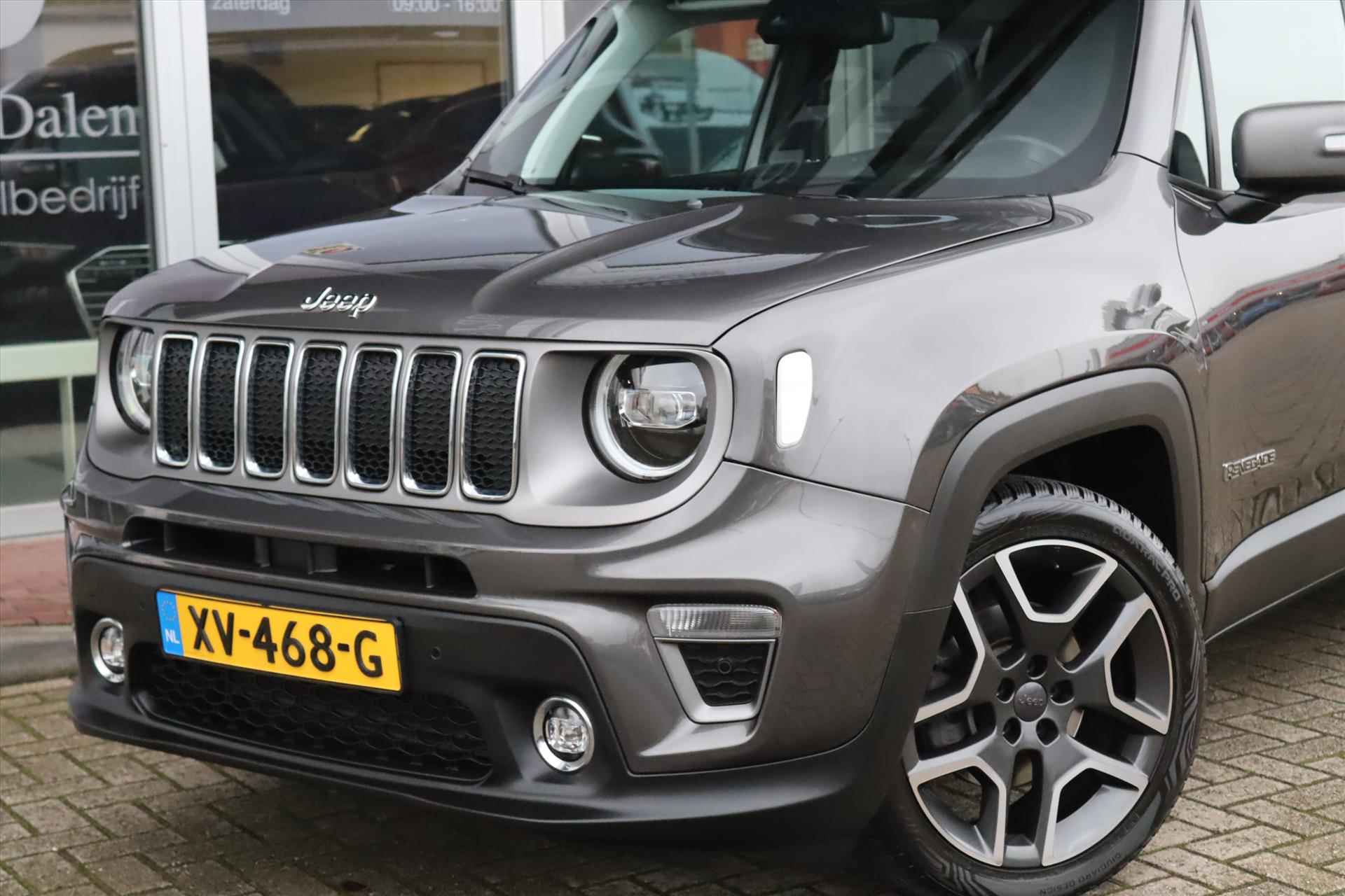 Jeep Renegade 1.3T 150PK AUTOMAAT FREEDOM Panodak | Navi | Adapt.Cruise | Trekhaak | Leer | Dodehoek | Keyless | Led | 19 Inch Lm | - 61/64