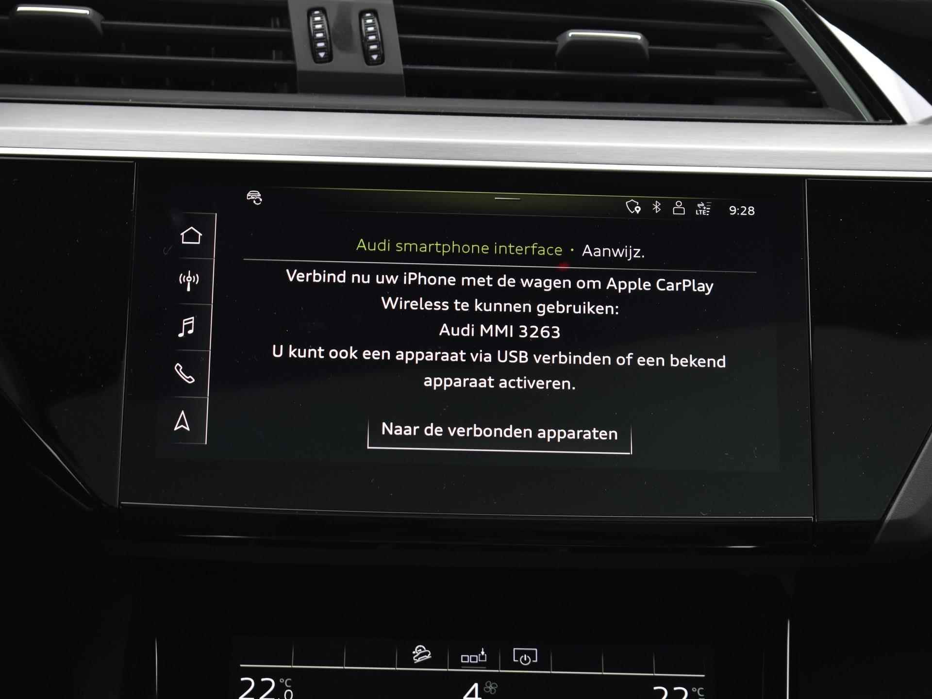 Audi e-tron Sportback 50 quattro S edition 71 kWh Panoramadak | Camera | Matrix Led | Elektrische stoelen | Stoelverwarming  |12 maanden BOVAG Garantie - 26/37