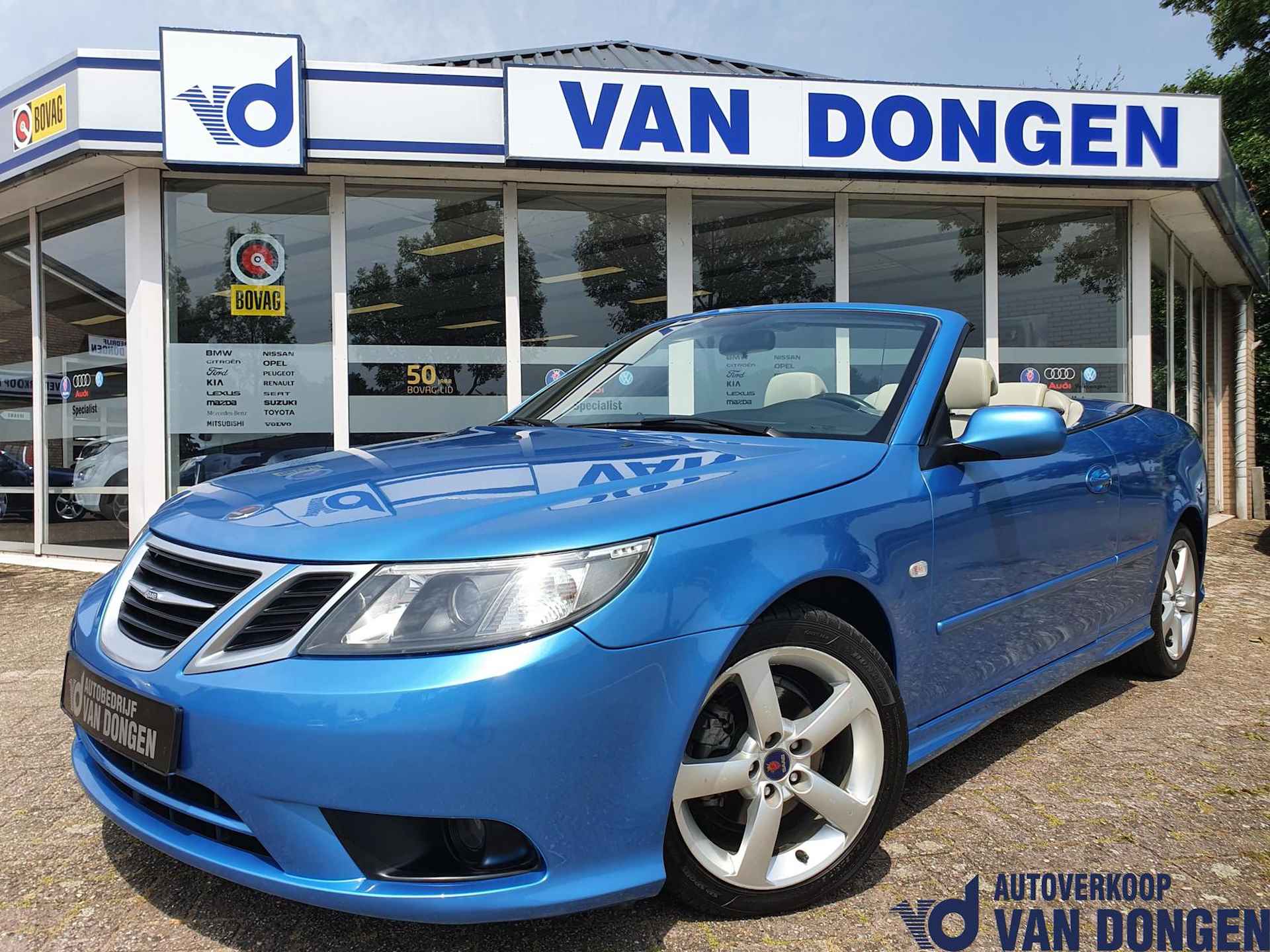 Saab 9-3 Cabrio 2.0t Vector Automaat | Electric Blue 210 PK - 1/27