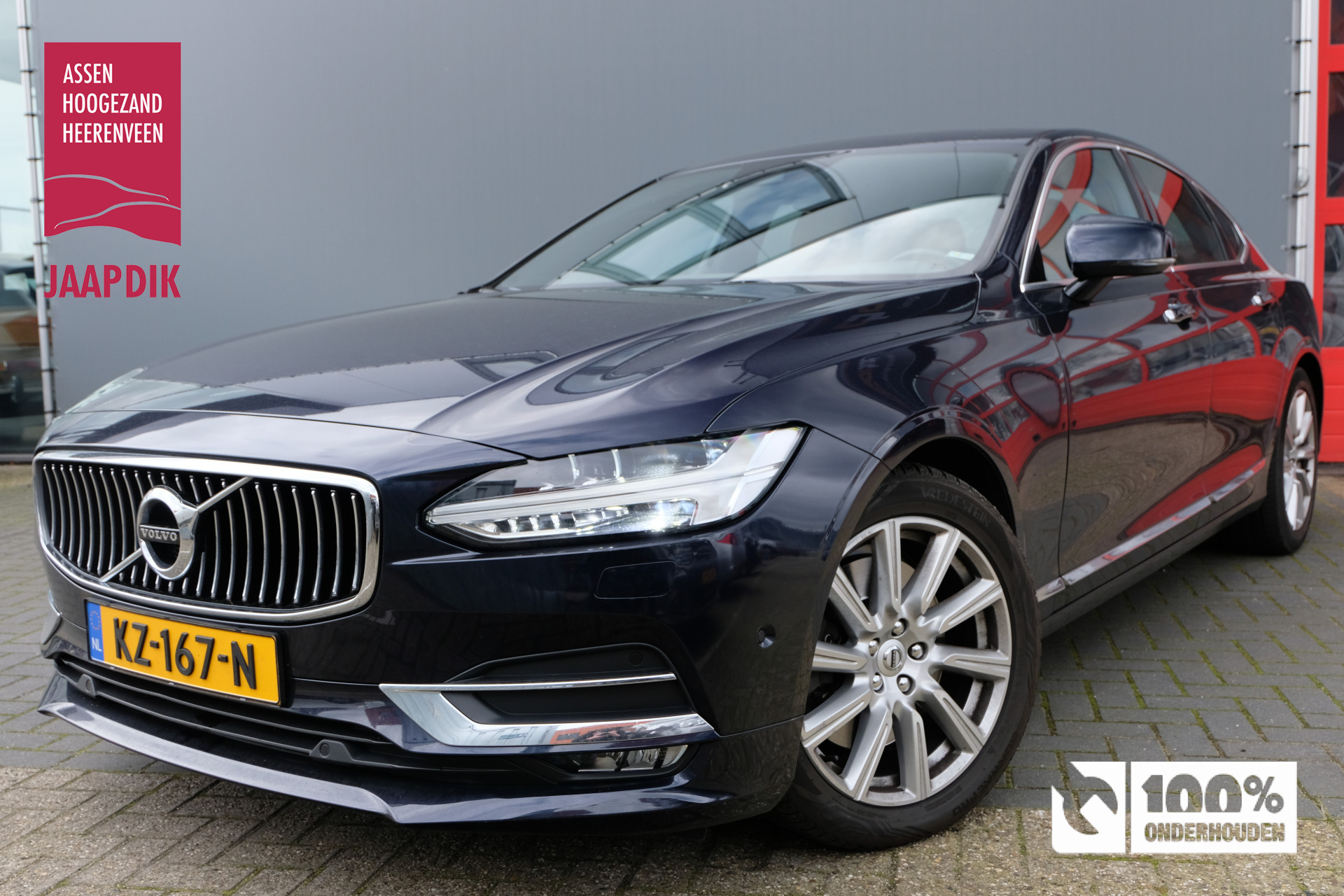 Volvo S90 BWJ 2017 2.0 254 PK T5 Inscription AUTOMAAT / WEGKL. TREKHAAK / BLIS / STOEL VERW. + VENTILATIE / FULL LED / PILOT ASSIST / LEDER / DODEHOEKBEWAKING / NAVI / CLIMA / ADAPTIVE CRUISE /