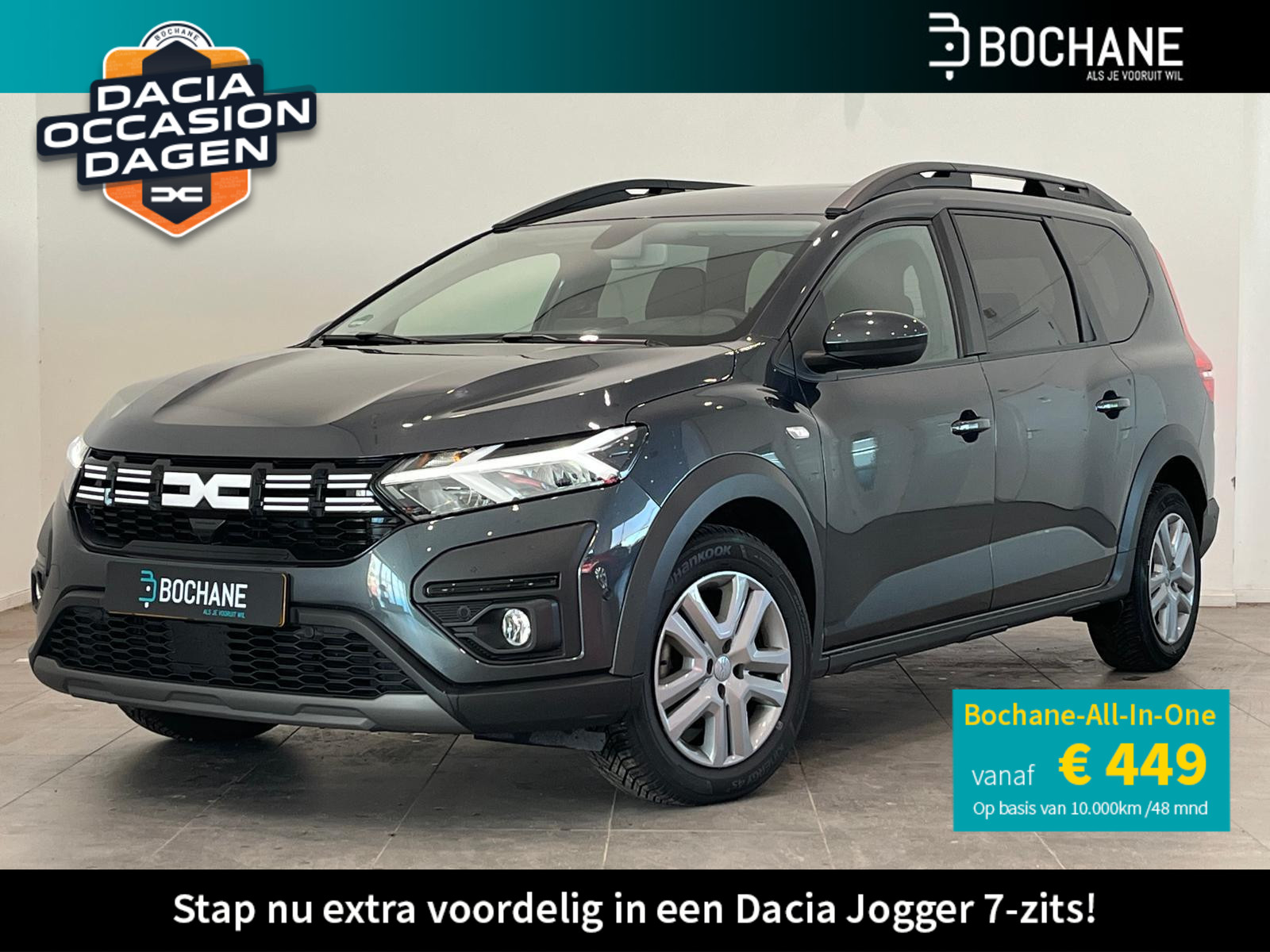 Dacia Jogger 1.0 TCe 110 Expression | 7-persoons | Navigatie | Dodehoekdetectie | Parkeersensoren voor, achter en achteruitrijcamera | Apple Carplay/Android Auto