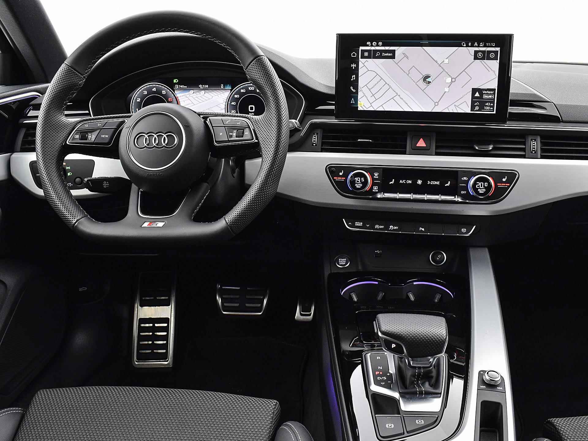 Audi A4 Avant 35 TFSI 150pk S-Tronic S Edition Competition | Apple Car Play | Camera | Stoelverwarming | Navigatie | Inklap. Trekhaak | Optiekpakket Zwart | Sportstoelen | Garantie t/m 19-09-2027 of 100.000km - 4/34