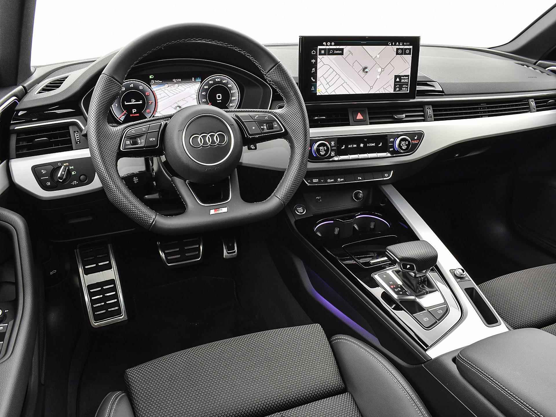 Audi A4 Avant 35 TFSI 150pk S-Tronic S Edition Competition | Apple Car Play | Camera | Stoelverwarming | Navigatie | Inklap. Trekhaak | Optiekpakket Zwart | Sportstoelen | Garantie t/m 19-09-2027 of 100.000km - 20/34