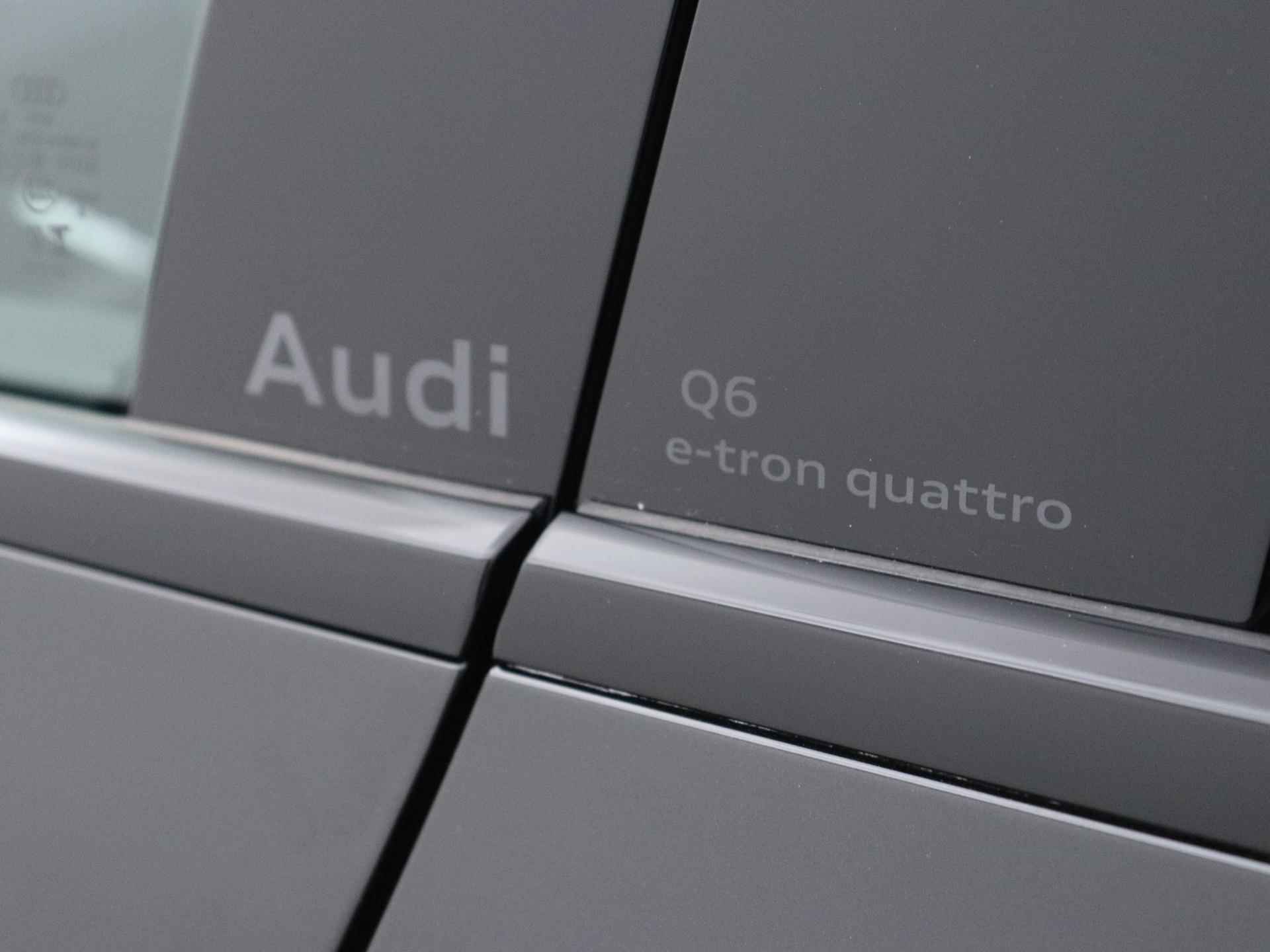 Audi Q6 e-tron First edition 100 kWh quattro 388 PK | Demo | S-line | Automaat | 360 Camera | Navigatie | Climate Control | Apple Carplay | Android Auto | Adaptive Cruise Control | Virtual Cockpit | Lichtmetalen velgen | - 34/38