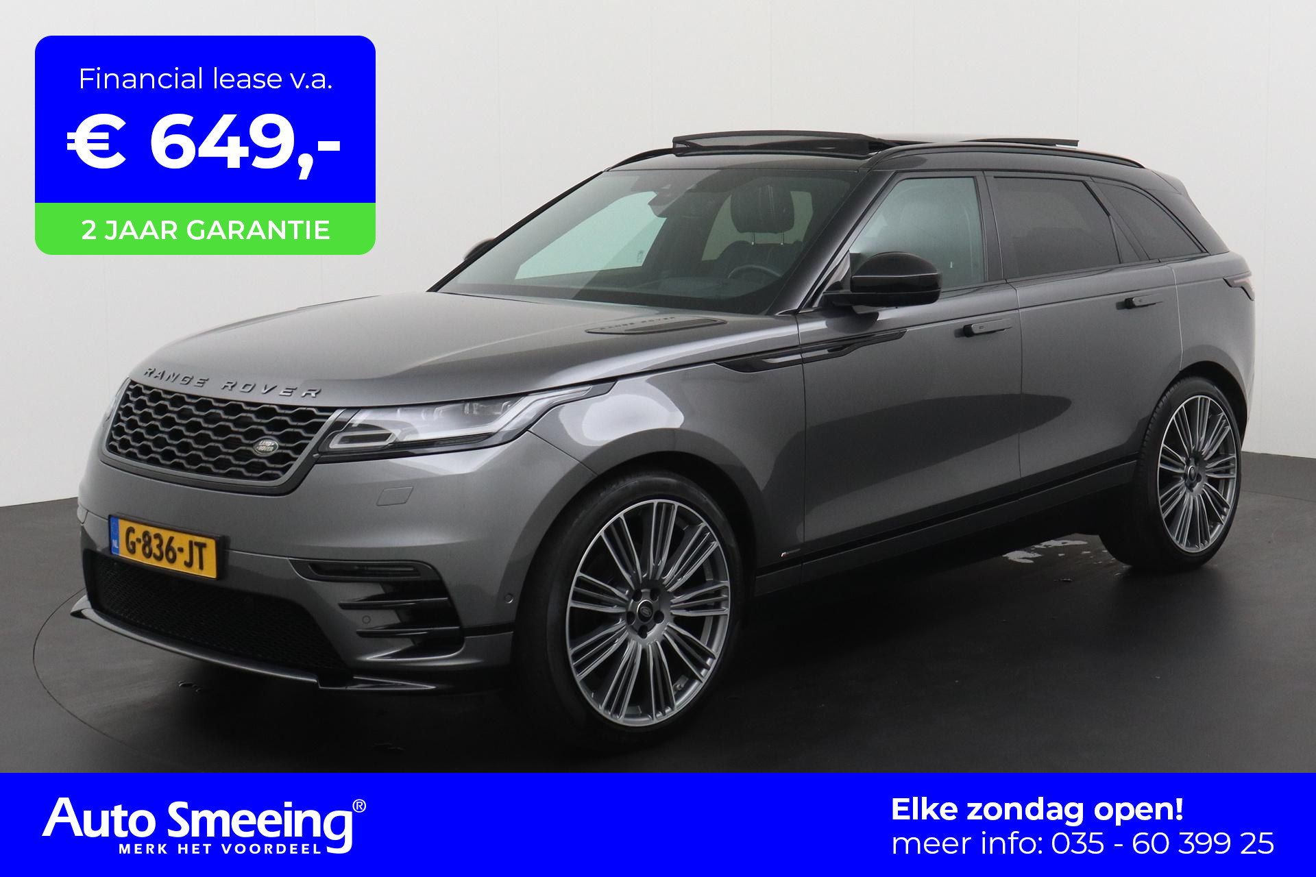 Land Rover Range Rover Velar 2.0 I4 Turbo AWD HSE | Luchtvering | Panoramadak | 22" | HUD | Leder Zondag Open!