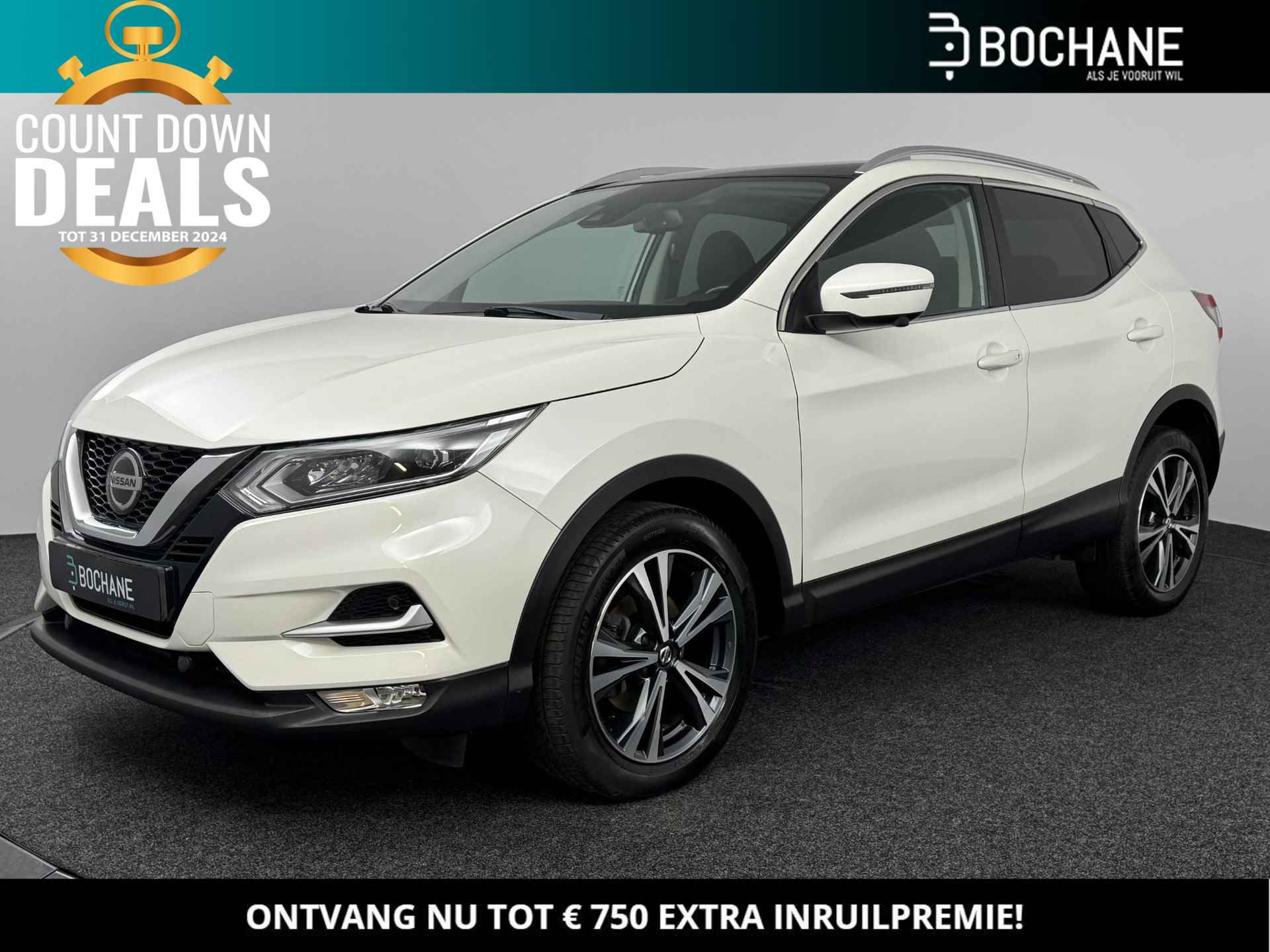 Nissan Qashqai 1.2 DIG-T 115 X-Tronic N-Connecta | Trekhaak | Panoramadak | 360º Camera | Keyless | Navigatie - 1/44