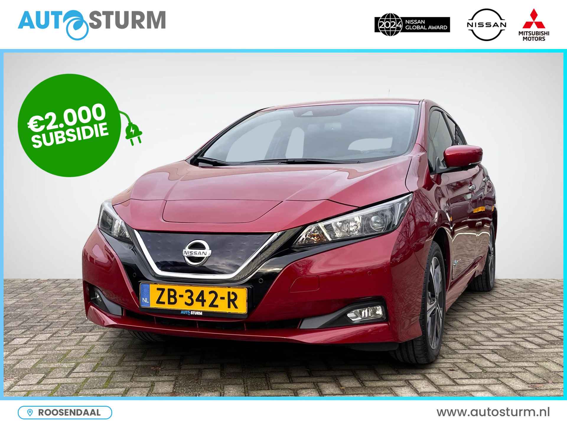 Nissan LEAF N-Connecta 40 kWh *€2.000 SUBSIDIE MOGELIJK!* | Adapt. Cruise Control | Navigatie | 360° Camera | Stuur- + Stoelverwarming | Apple Carplay/Android Auto | Rijklaarprijs! - 1/26