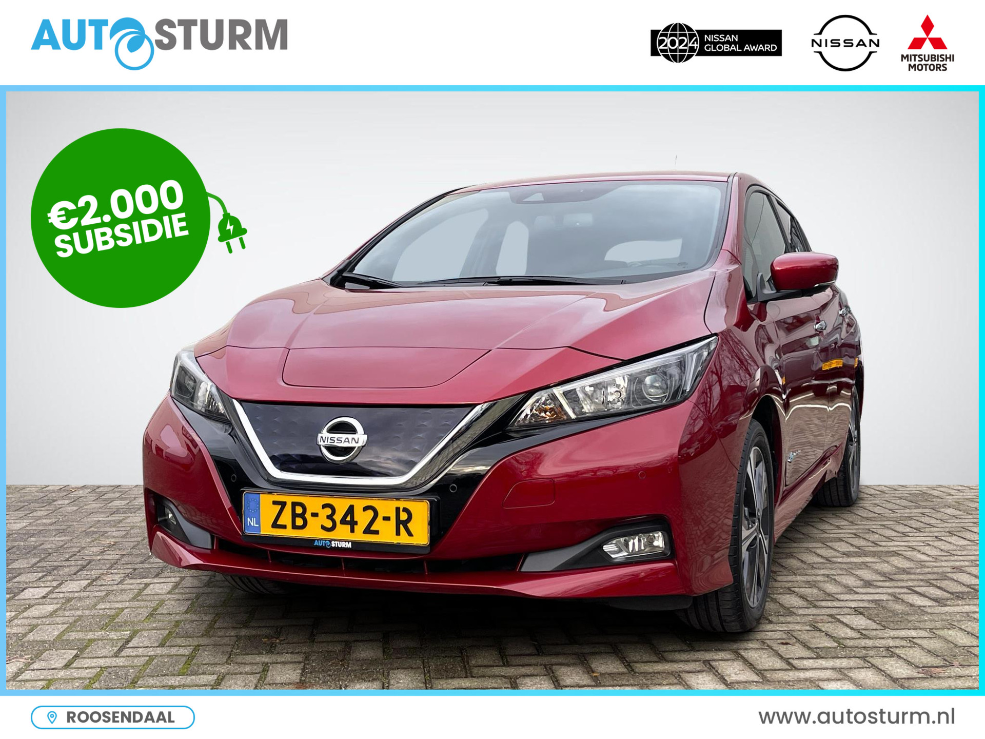 Nissan LEAF N-Connecta 40 kWh *€2.000 SUBSIDIE MOGELIJK!* | Adapt. Cruise Control | Navigatie | 360° Camera | Stuur- + Stoelverwarming | Apple Carplay/Android Auto | Rijklaarprijs!