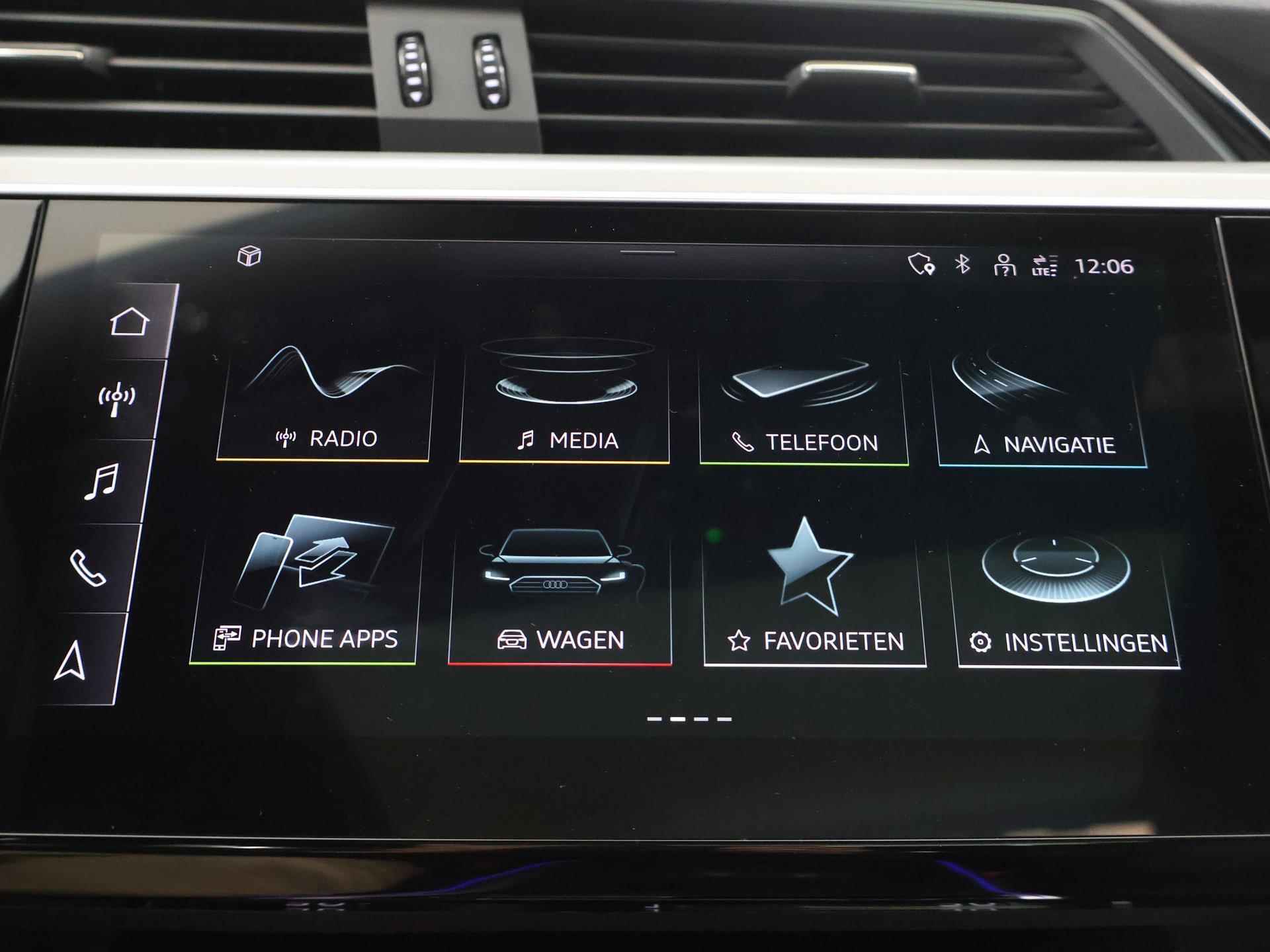 Audi e-tron S-Line quattro 95 kWh | NL Auto | 503pk | Luchtvering | Panoramadak | Matrix Led | Luxe Leder | Navigatie | B&O sound | Head-Up | Airco | Bluetooth | Cruise Control Adaptief | - 27/57