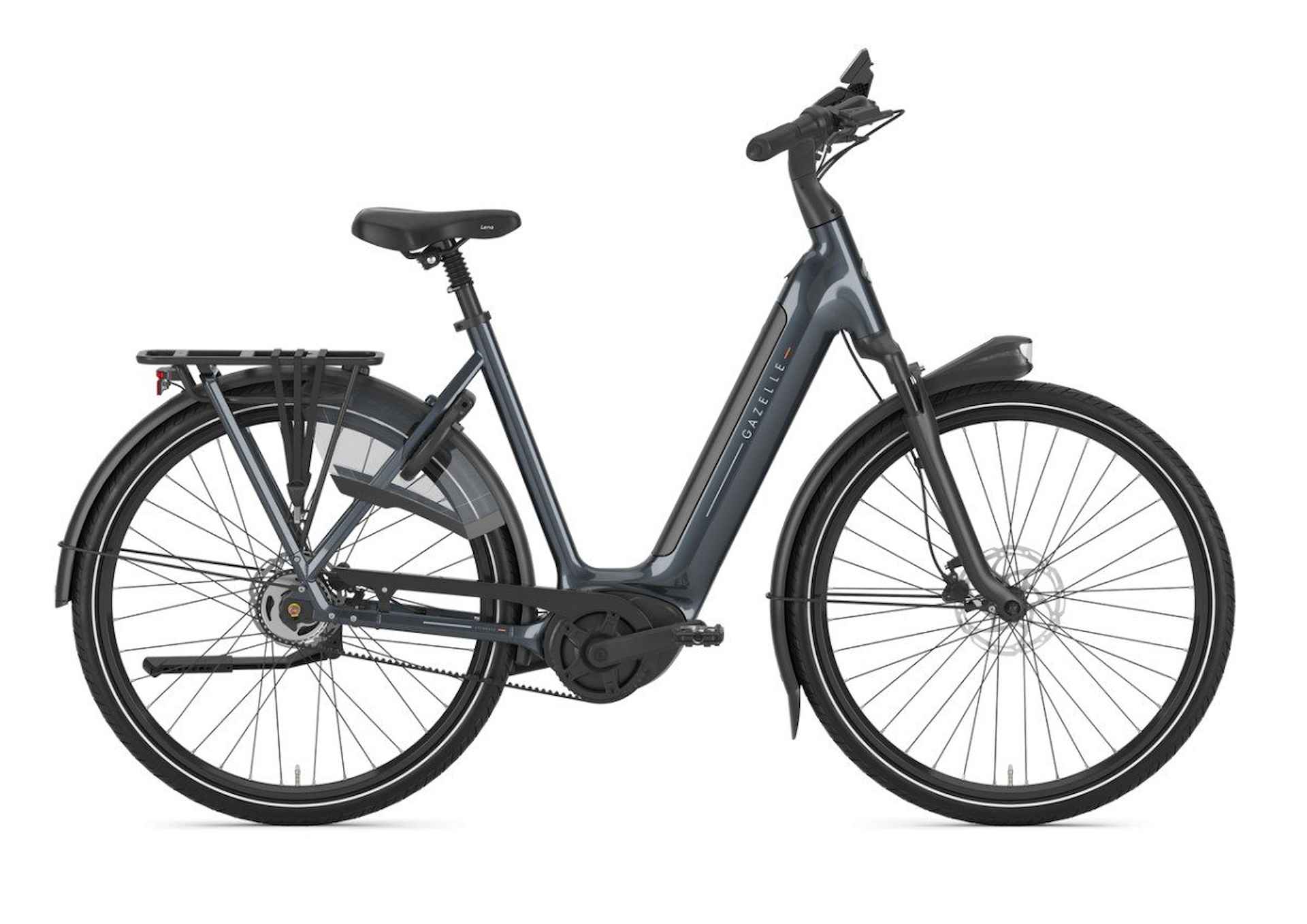 GAZELLE Grenoble C5 600Wh Lage instap Anthracite Grey Glans 61cm 2025