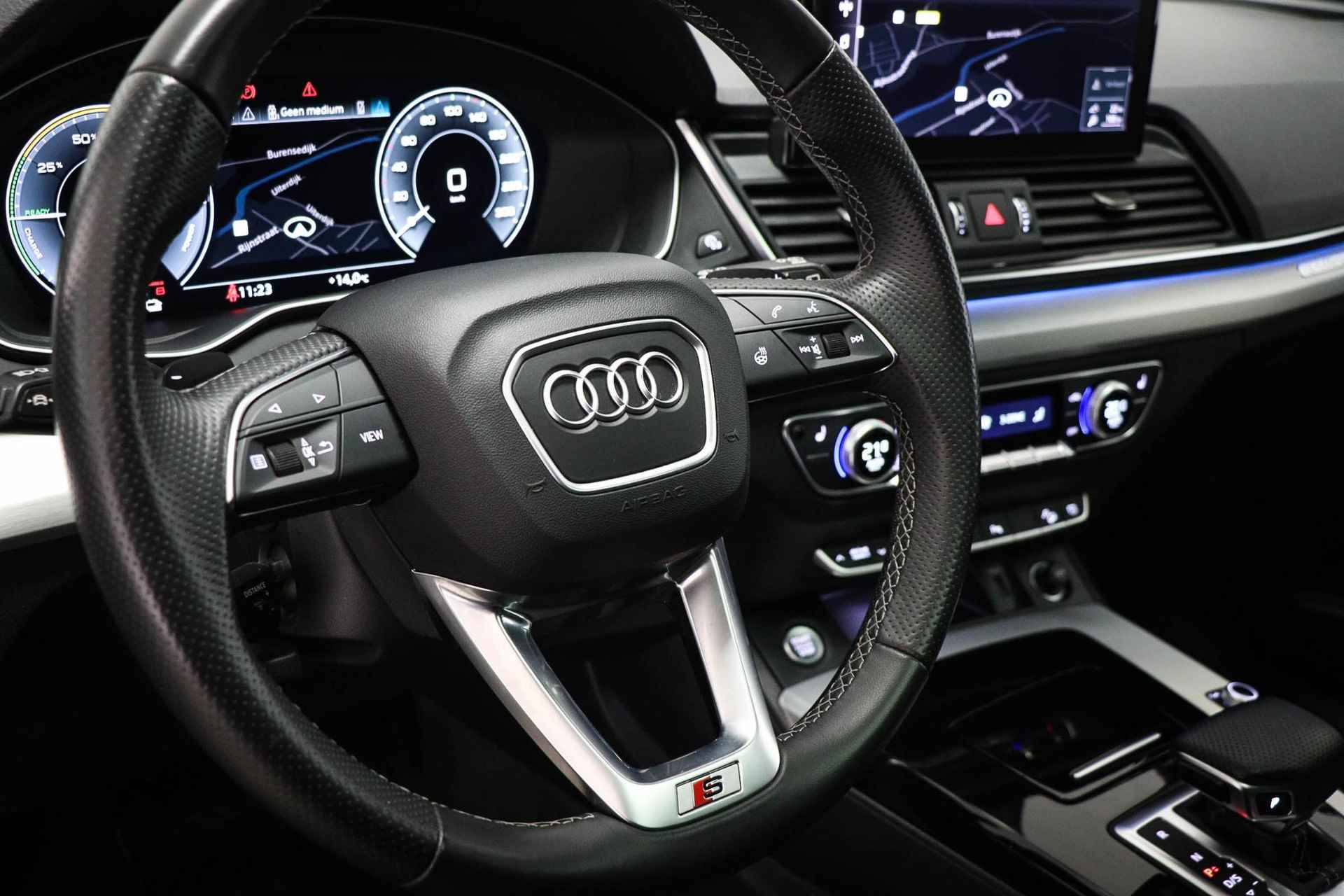 Audi Q5 55 TFSI e S edition | PANORMADAK | LUCHTVERING | HEAD UP | B&0 DAB | 21" - 38/72