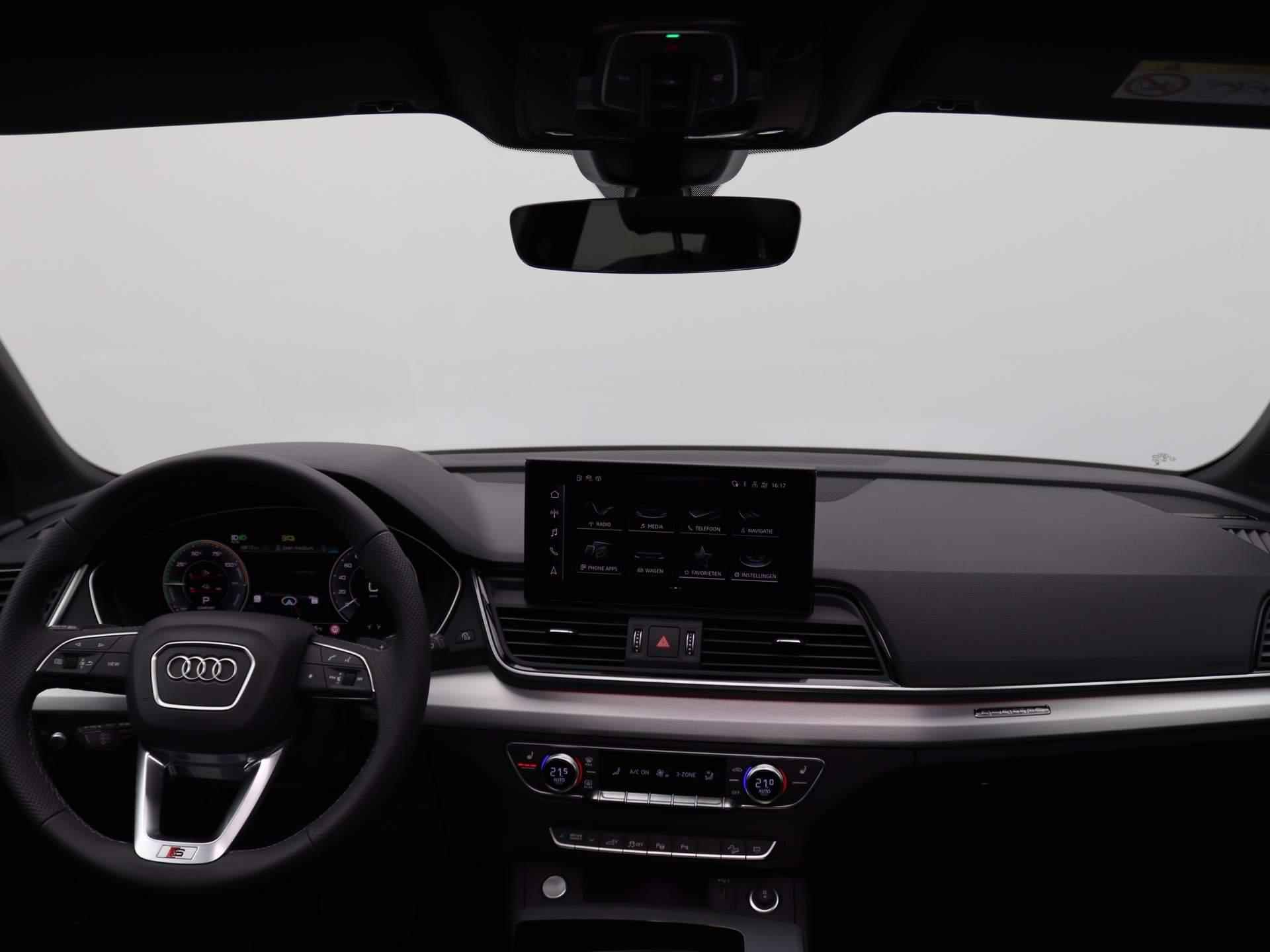 Audi Q5 55 TFSI e S edition Quattro 367PK S-Tronic Luchtvering, matrix led, 360gr. camera, side assist, Panoramadak, trekhaak, Bang&Olufsen audio, adaptive cruise, stoelverwarming, massagestoelen, keyless, 20" lichtmetaal - 17/62