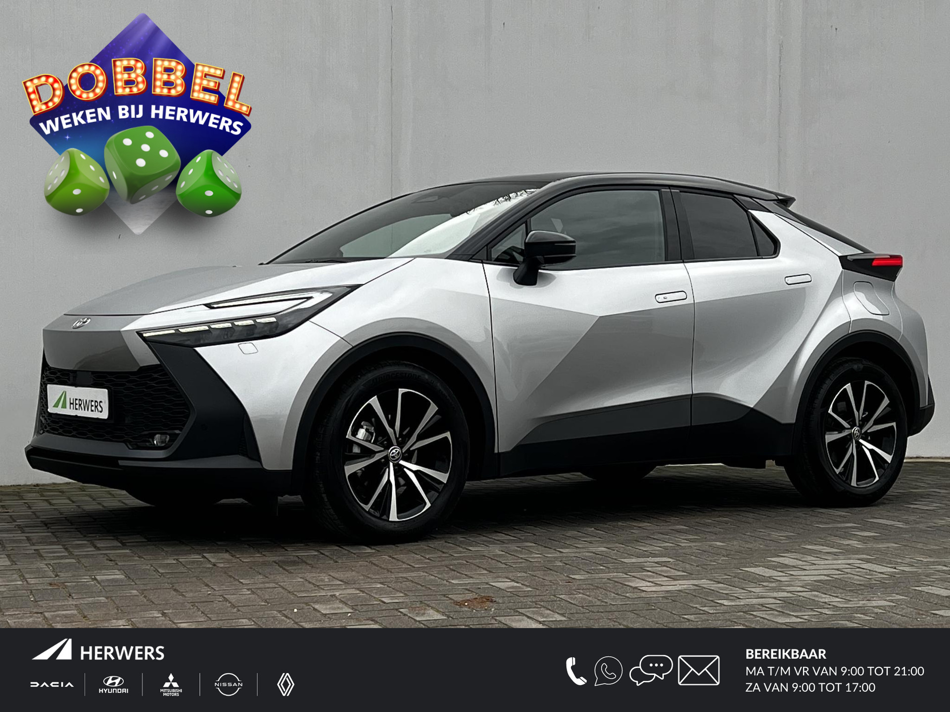 Toyota C-HR 1.8 Hybrid 140 First Edition Automaat / Navigatie groot scherm / BSM / Elek. Achterklep / Adap Cruise / Apple Carplay Android Auto / 18" Lichtmetalen wielen /