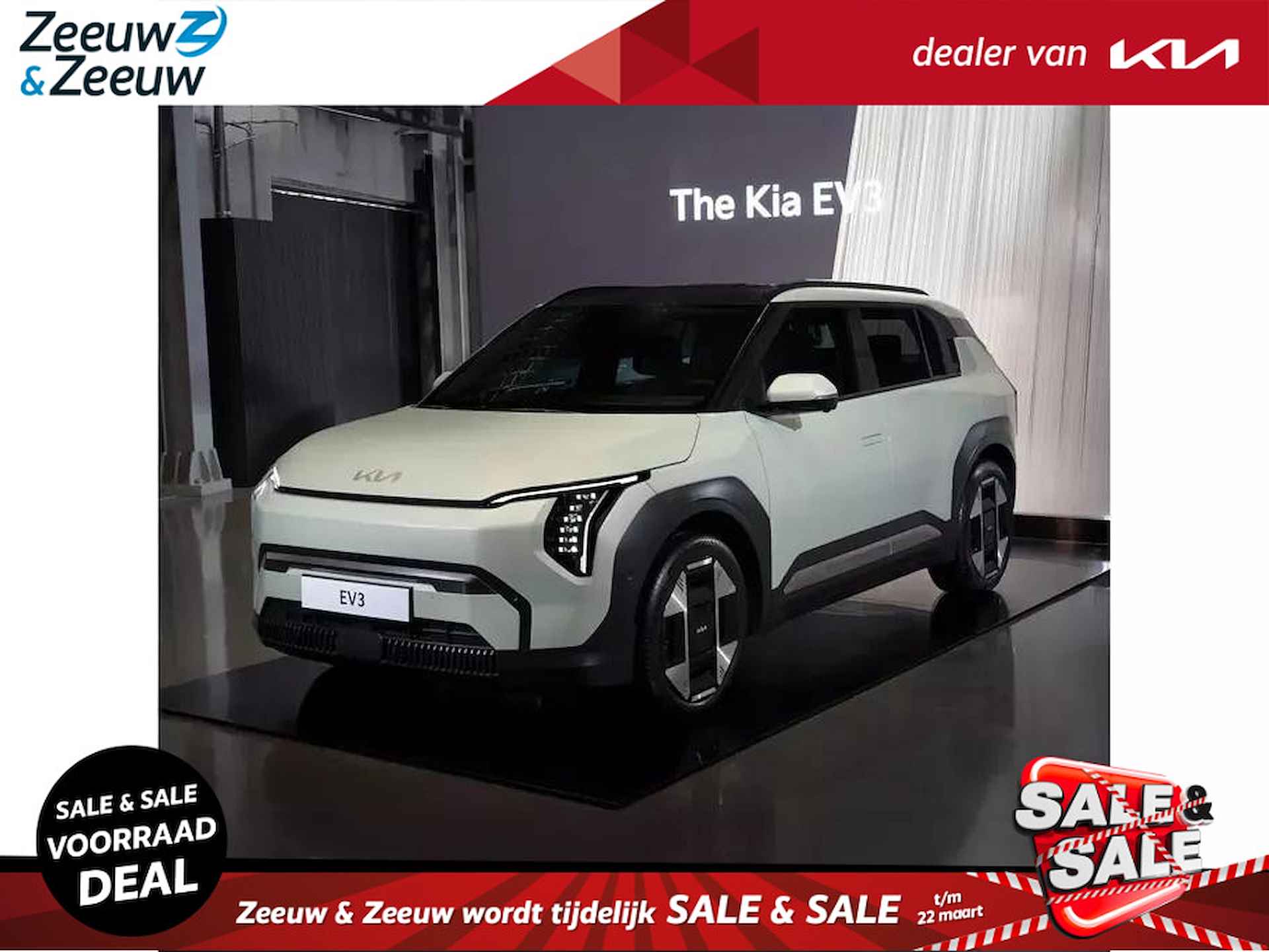 Kia Ev3 Air 58.3kWh of 81.4kWh | Private Lease vanaf 499,- per maand | 3.000,00 korting