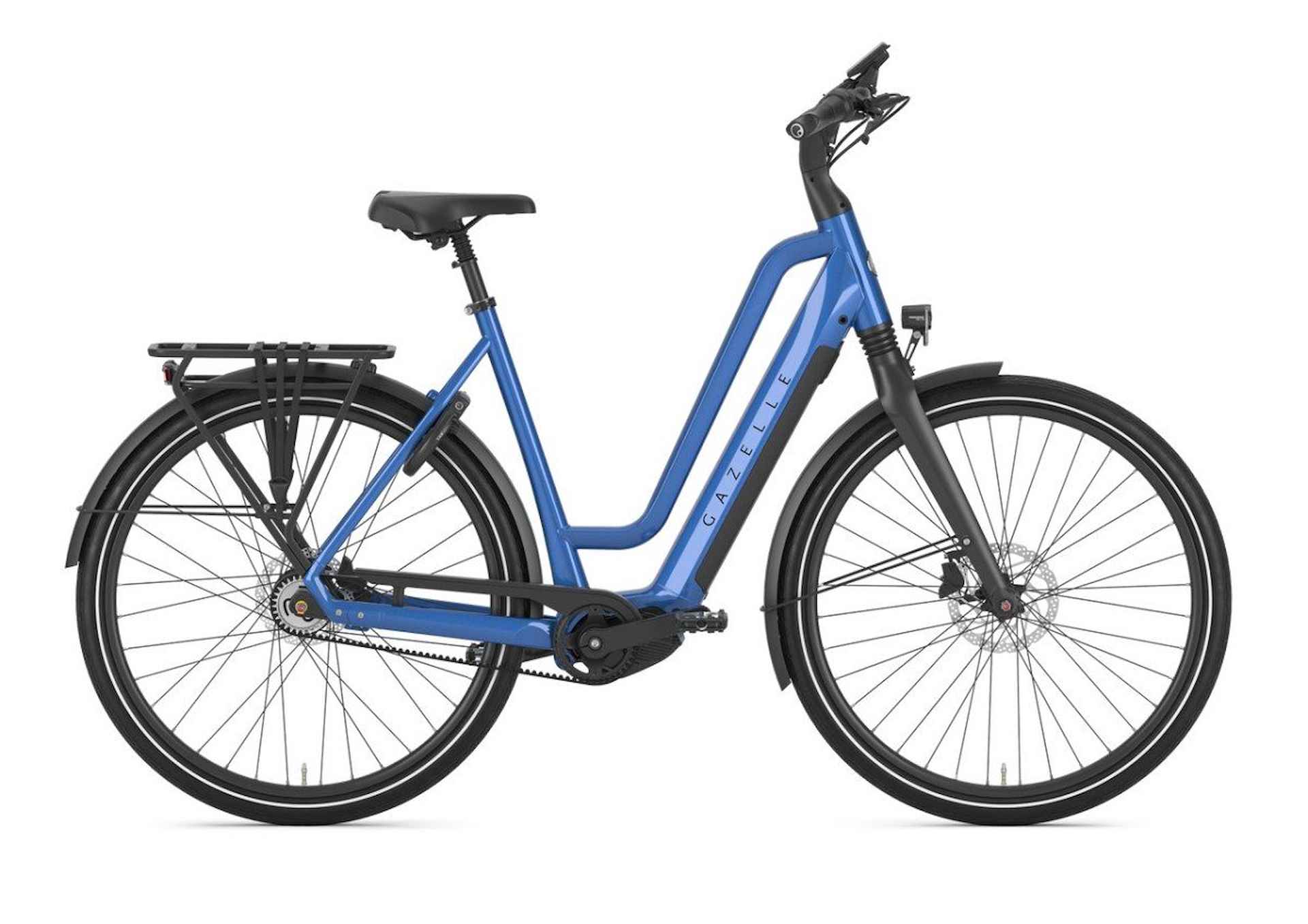 GAZELLE Chamonix test e-bike DAMES Tropical Blue Glans 53cm 2025