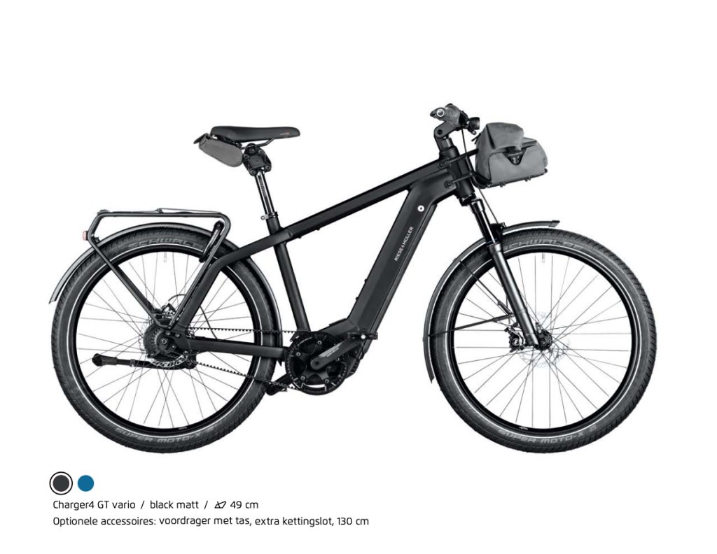 Riese & Müller Charger4 Vario Heren Black Matt 49cm 2024