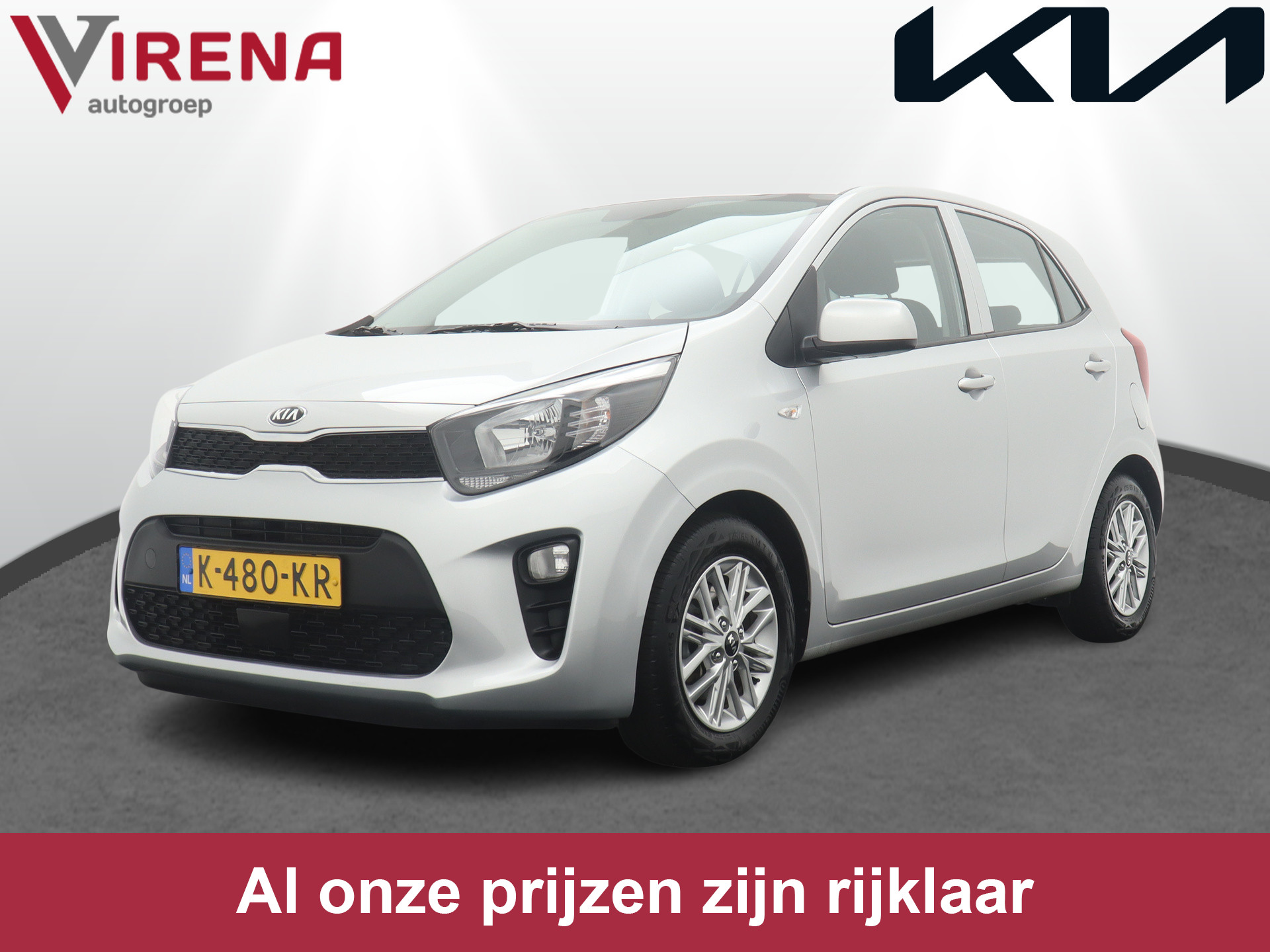 Kia Picanto 1.0 DPi DynamicLine - Airco - Android/Apple Carplay - Cruise Control - Lichtmetalen Velgen 14'' - Fabrieksgarantie tot 01-2028