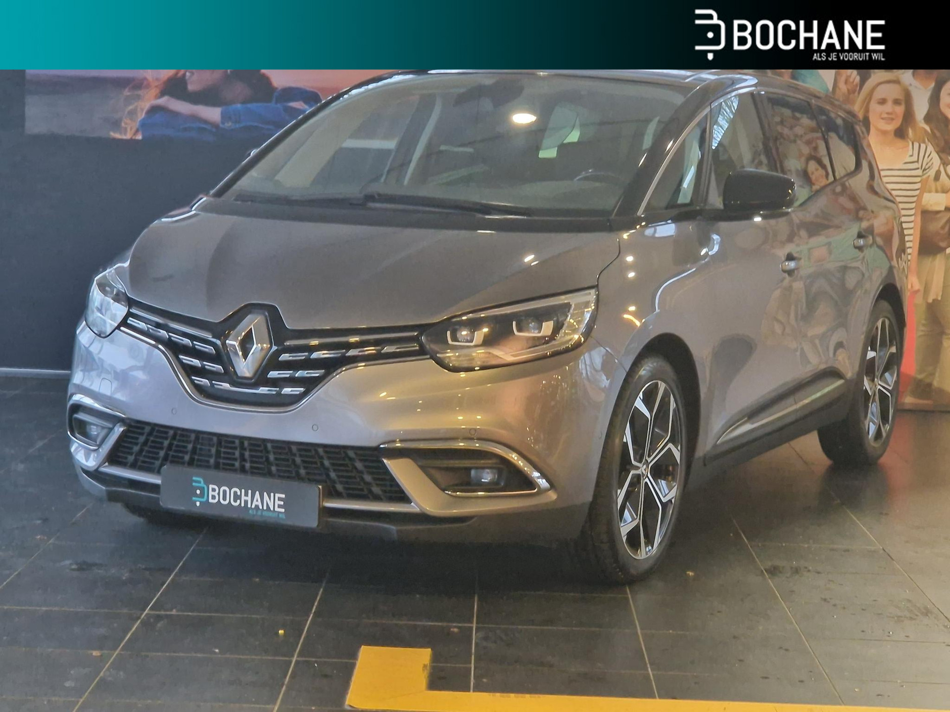 Renault Grand Scénic 1.3 TCe 140 EDC Intens 7p. AUTOMAAT | TREKHAAK | NAVIGATIE | ACHTERUITRIJCAMERA | PARKEERSENSOREN VOOR-EN ACHTER | 20" LICHTMETALEN VELGEN | 7-PERSOONS