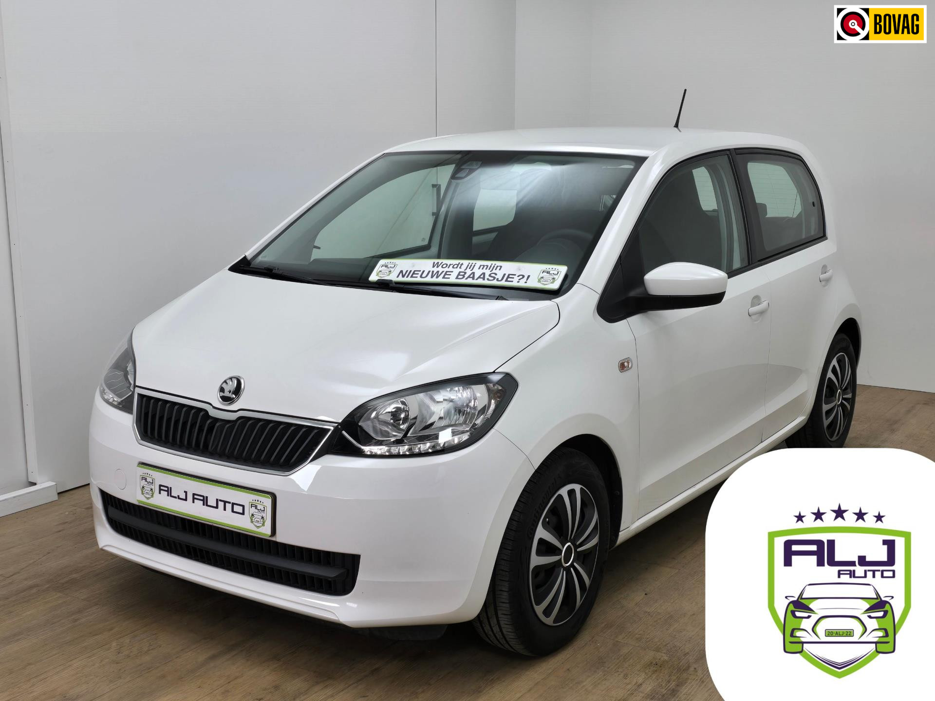 Skoda Citigo Occasion 1.0 zeer zuinig met cruisecontrol | Skoda Citigo tweedehands met bluetooth audio en aux in wit | Bovag | Usb