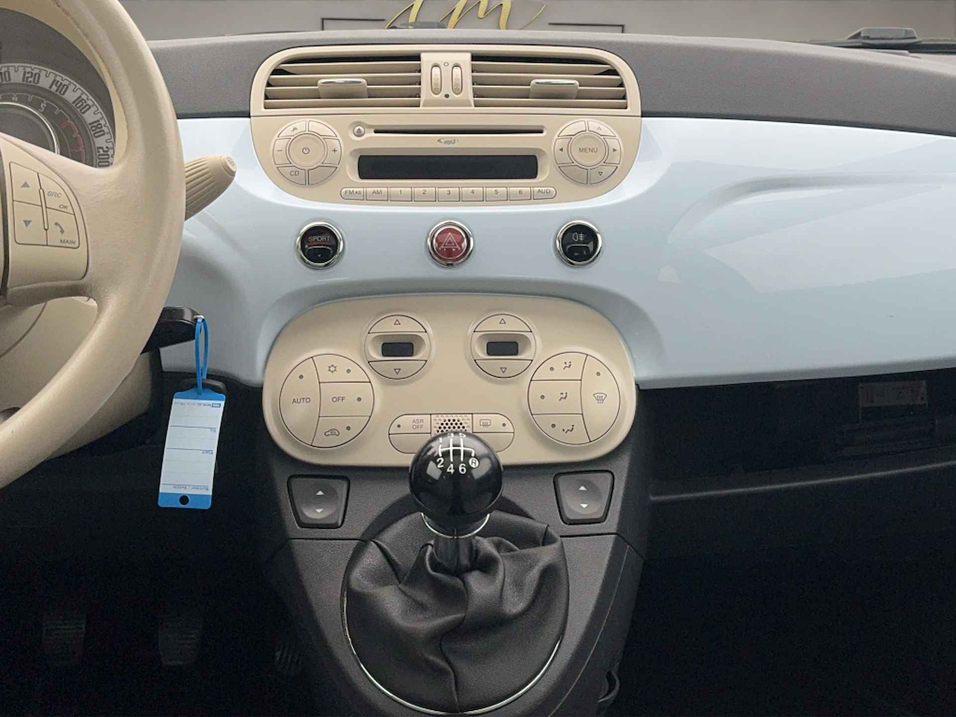 Fiat 500 1.4 16V Lounge 2007 BLAUW | Nieuwe APK | Airco | Benzine | NL - 15/21