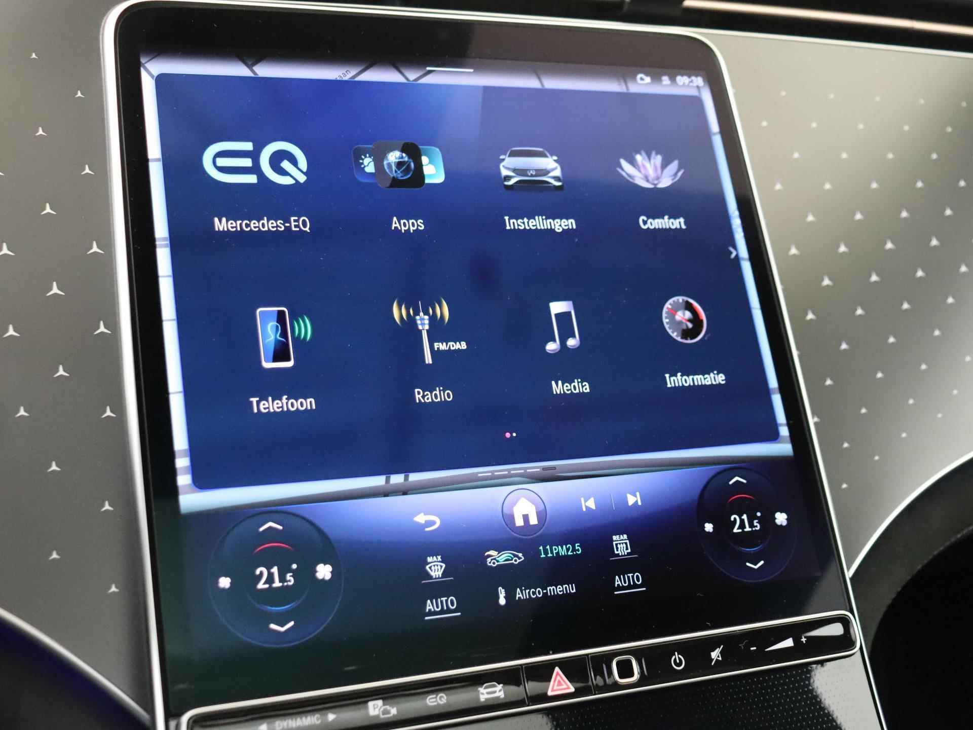 Mercedes-Benz EQS 450+ AMG Line 108kWh / Panaroma-schuifdak / Memory-stoelen / Stoelverwarming / Stoelverkoeling / 360Graden-Camera / Headup-Display / - 14/32