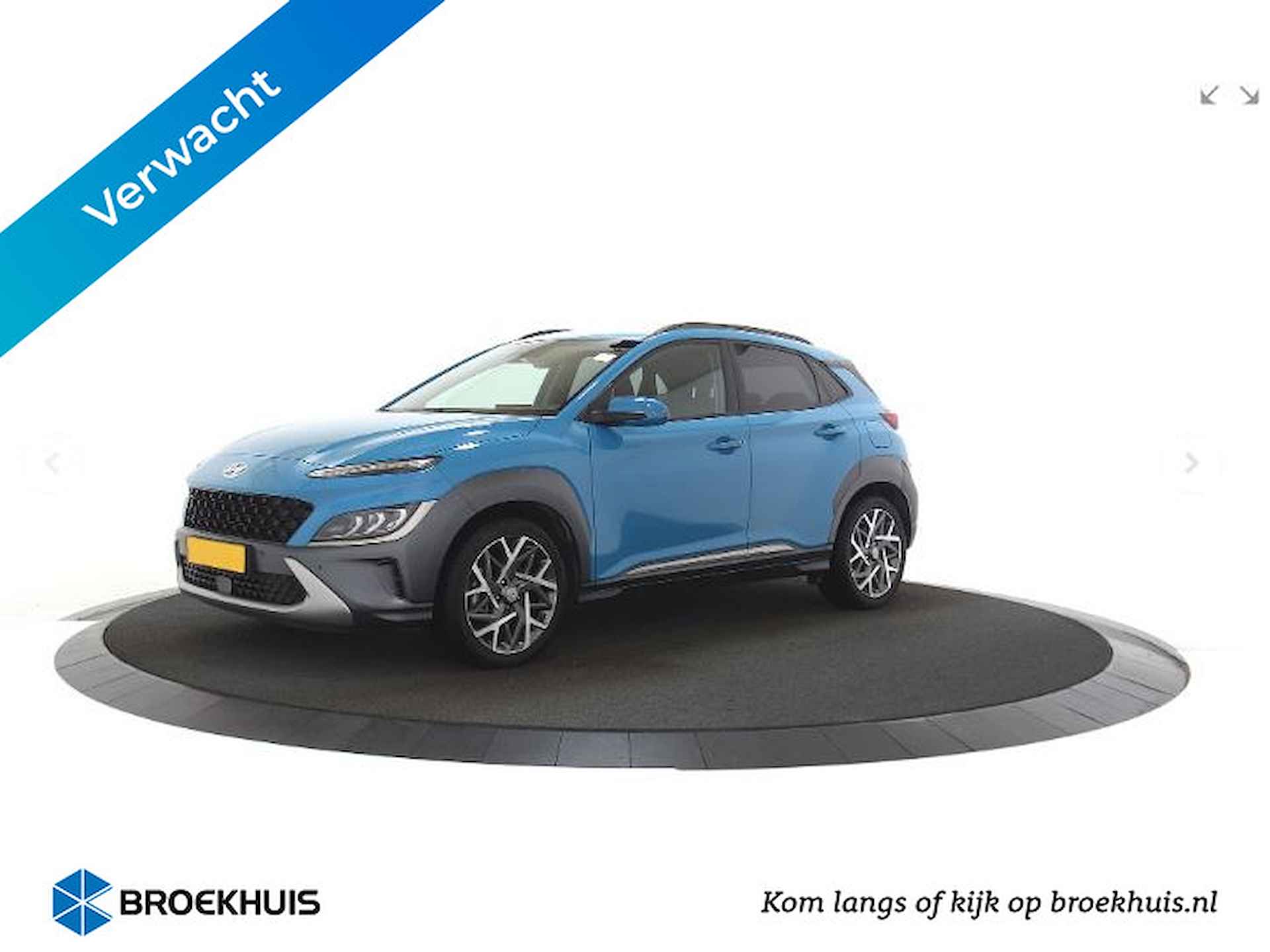 Hyundai KONA 1.6 GDI HEV Premium 140pk Automaat | Leder | HeadUp-Display | Stoelverwarming | Elektr. Stoelen | Achteruitrijcamera | - 1/10